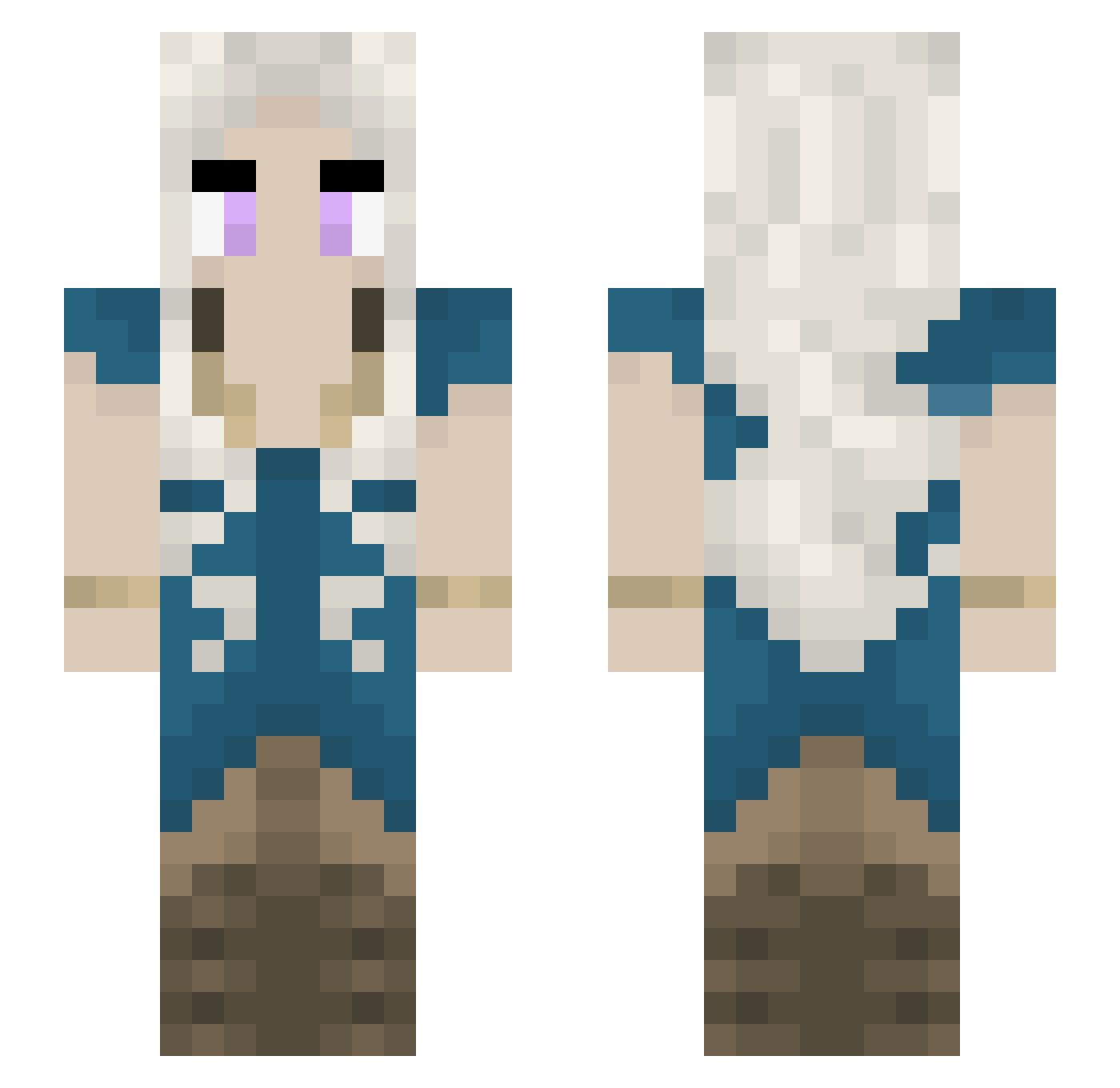 SubtrixPL Minecraft skin, front and back view