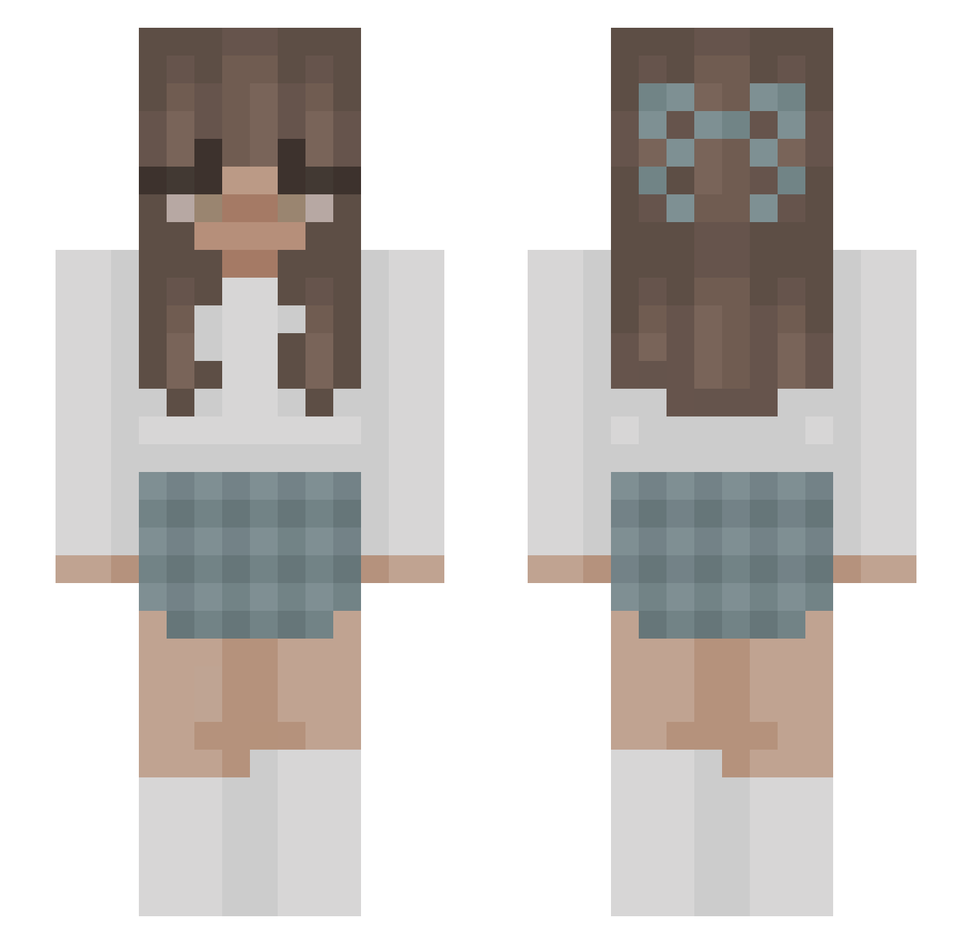 wxrpedwillow Minecraft skin, front and back view