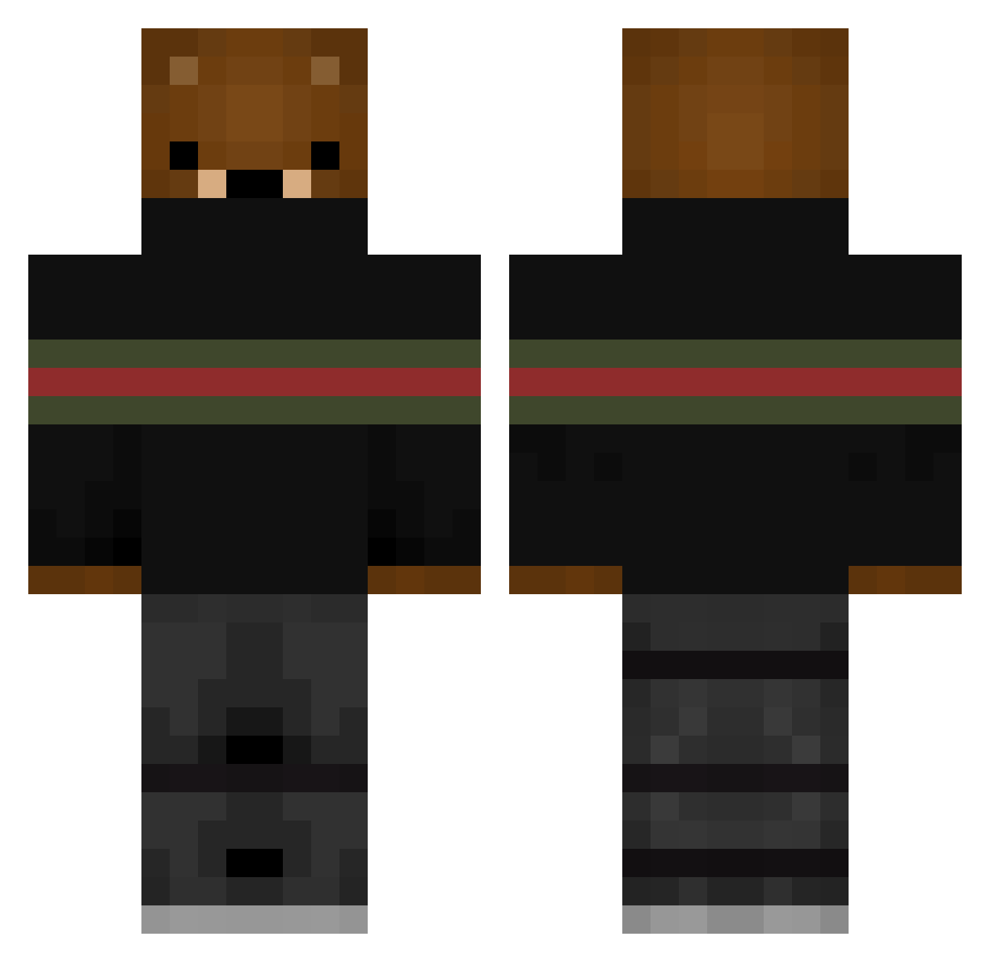 ANASmj_iQ Minecraft skin, front and back view