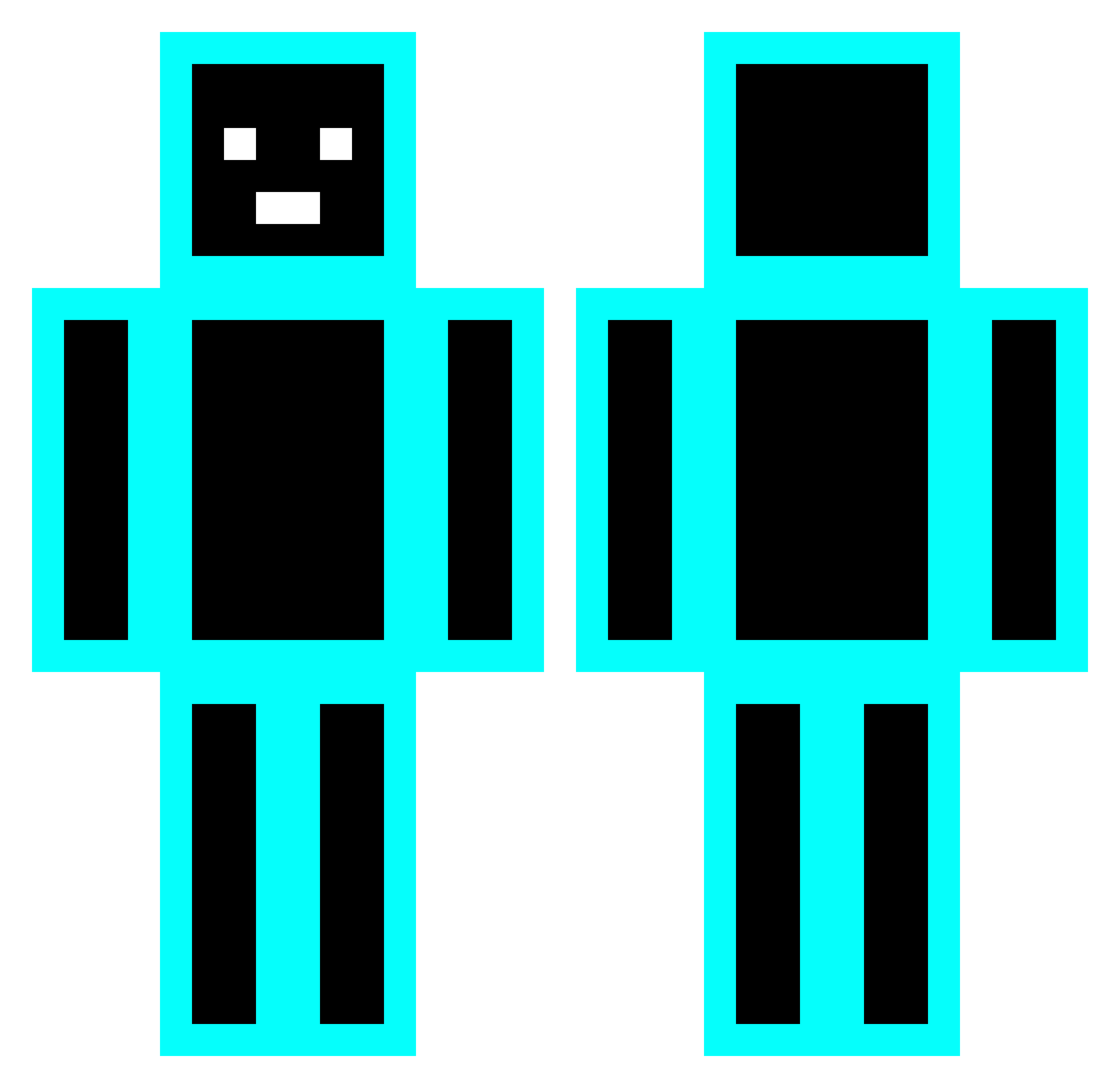 ChapChapChappy Minecraft skin, front and back view