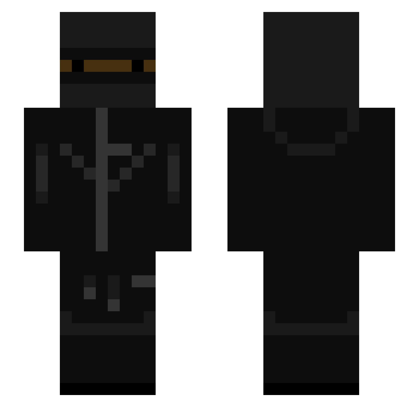 skyperion Minecraft skin, front and back view