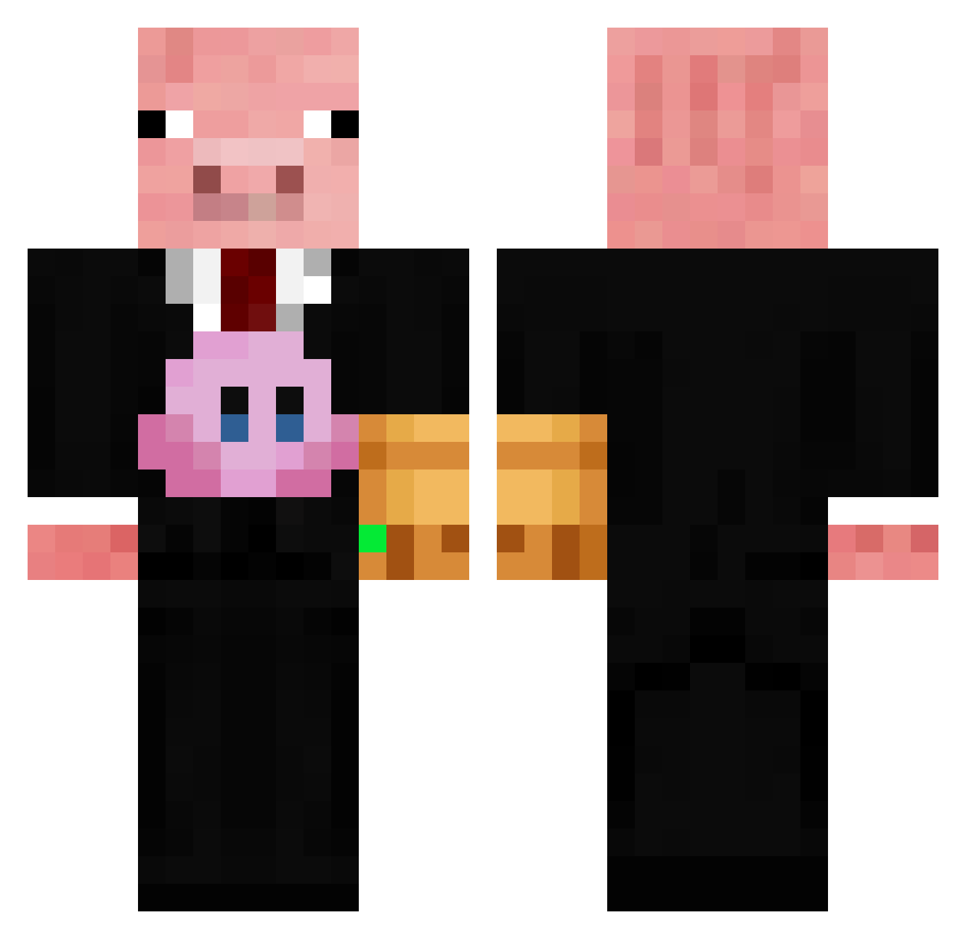 Srkirby0 Minecraft skin, front and back view