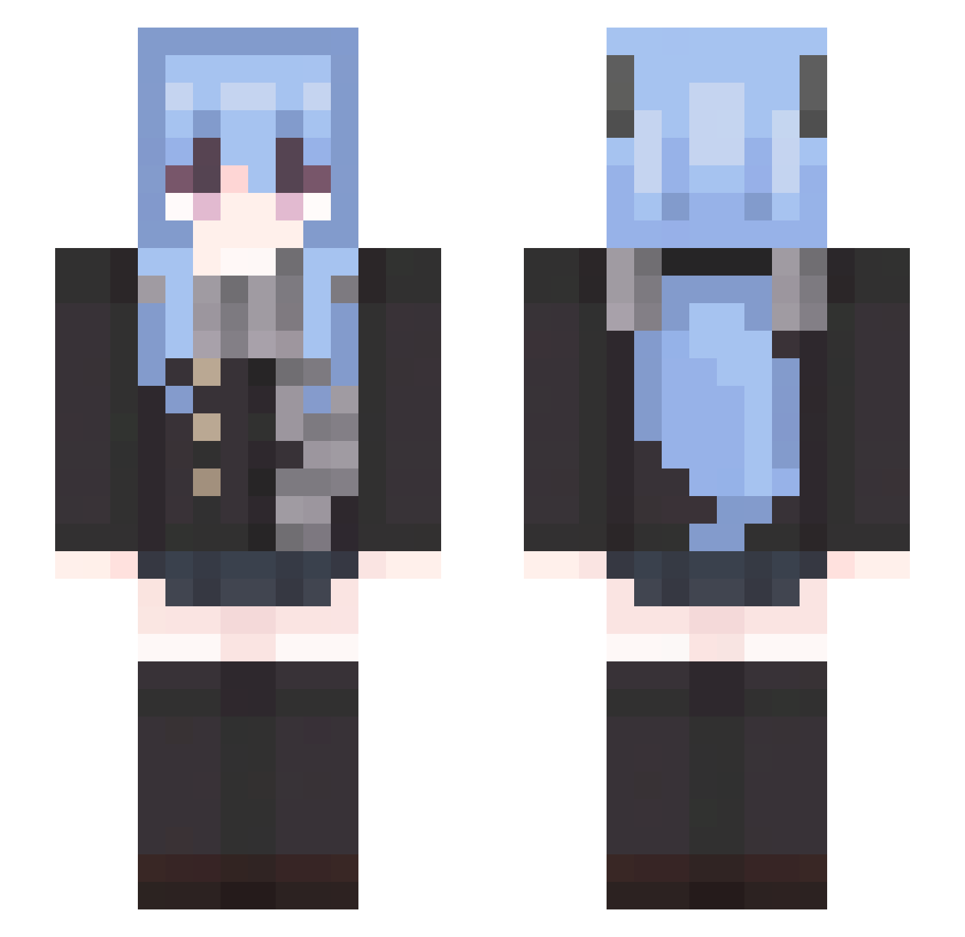 R0NY_1 Minecraft skin, front and back view