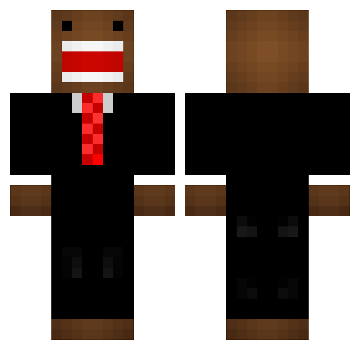 jsyair Minecraft skin, front and back view