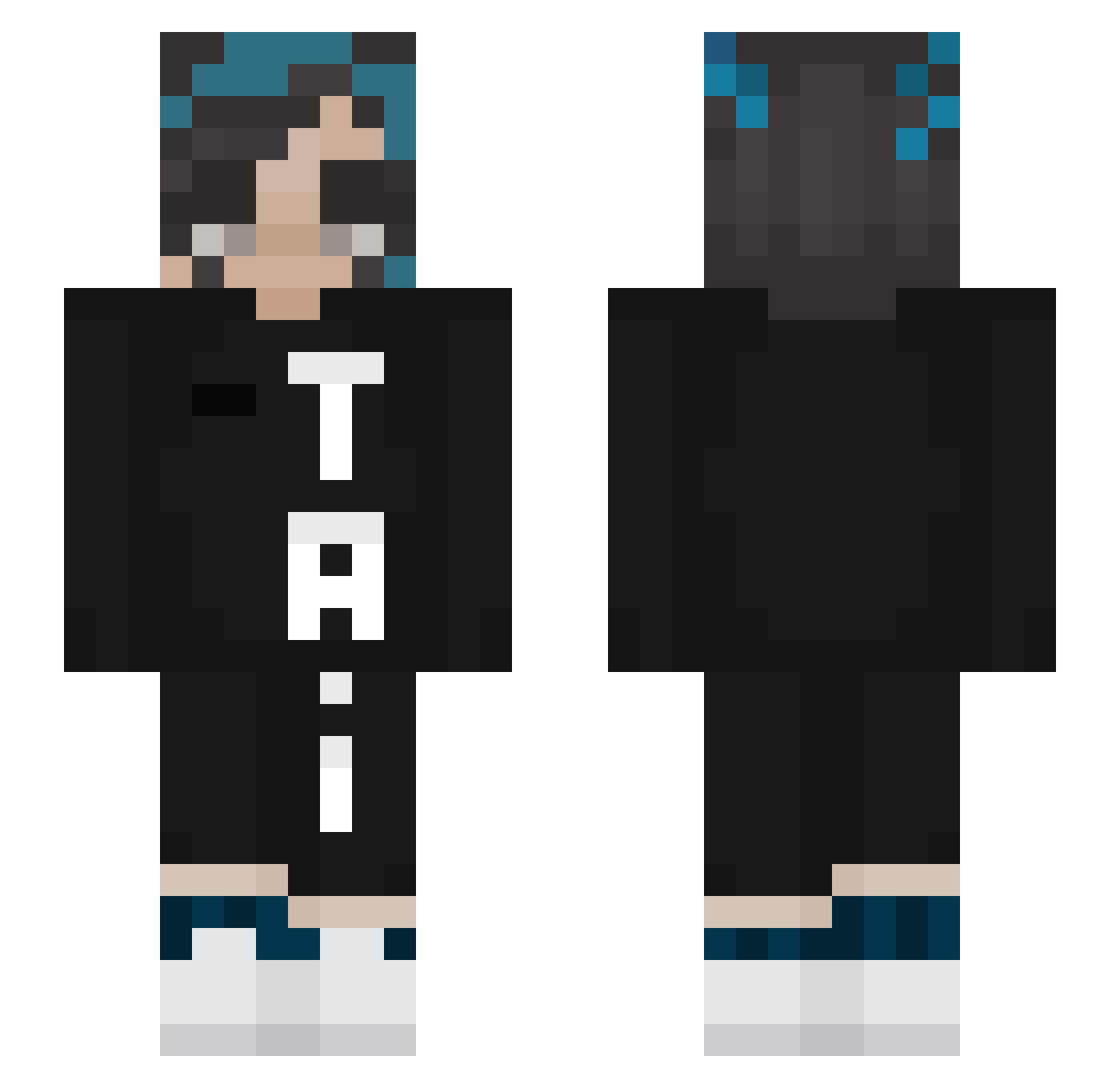 xTaiiyo Minecraft skin, front and back view