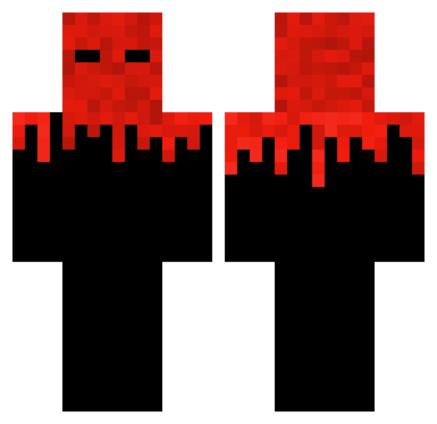 EuanMcFlurry Minecraft skin, front and back view