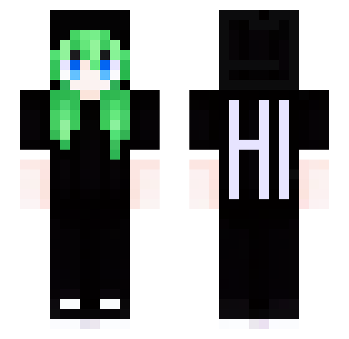 Muffin_Head233 Minecraft skin, front and back view