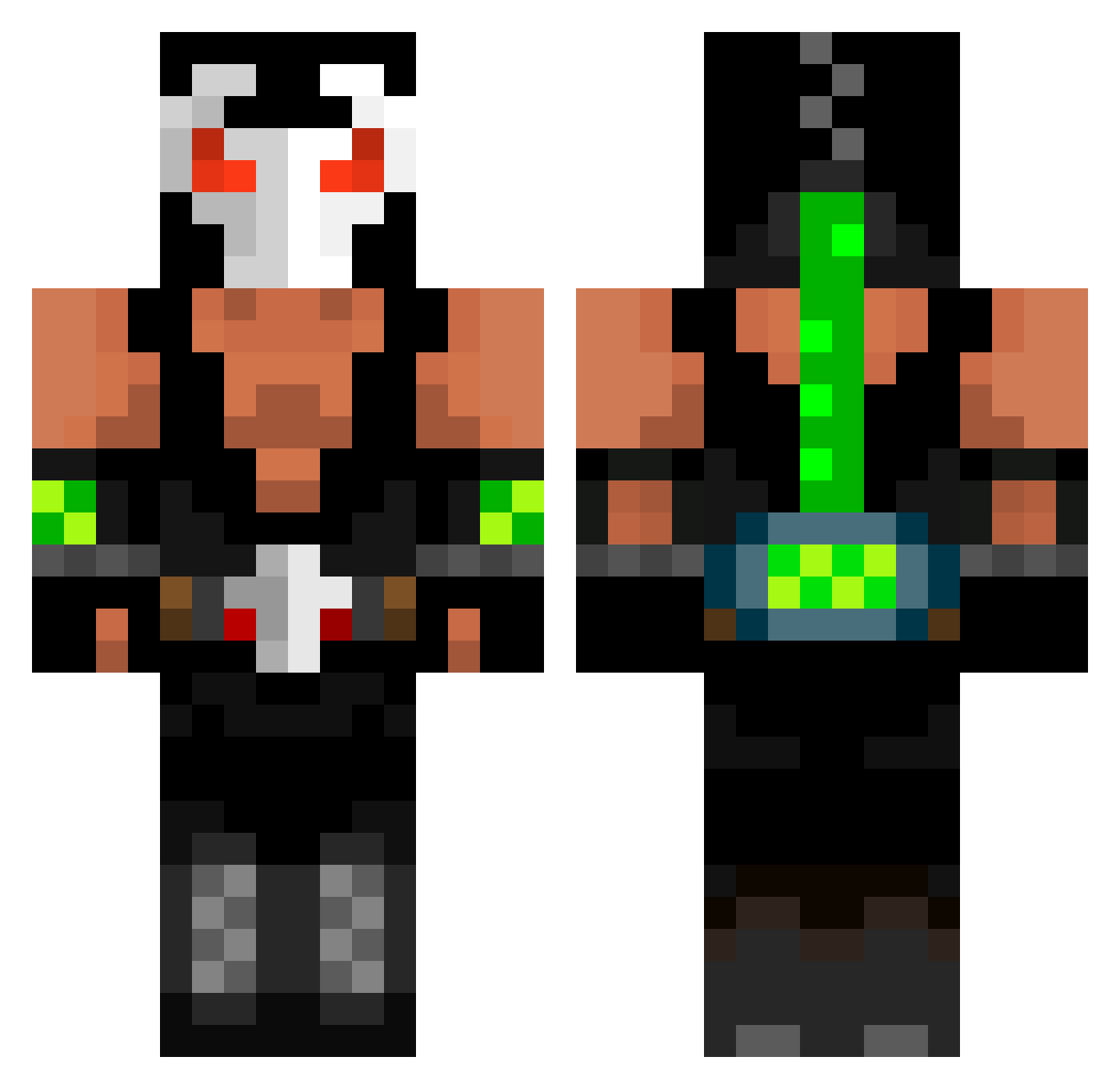 doguoyunda Minecraft skin, front and back view