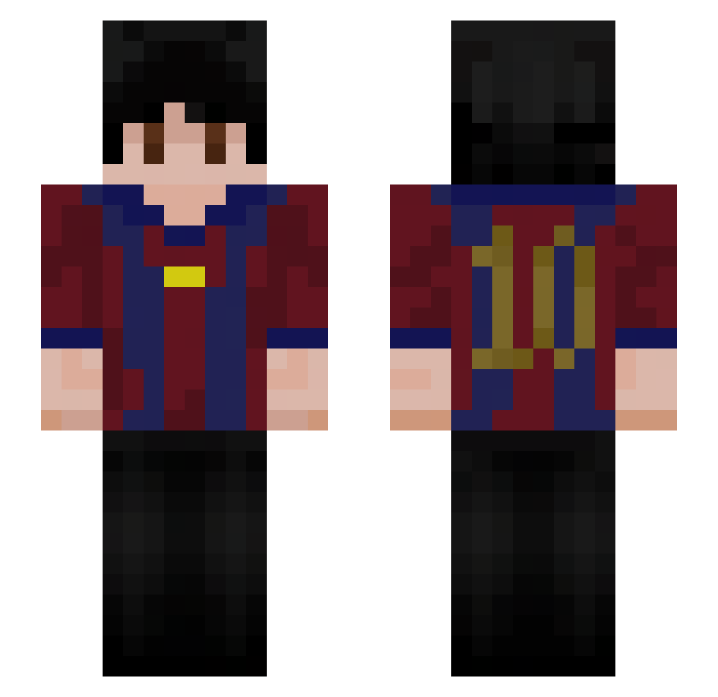 Moizezzz Minecraft skin, front and back view