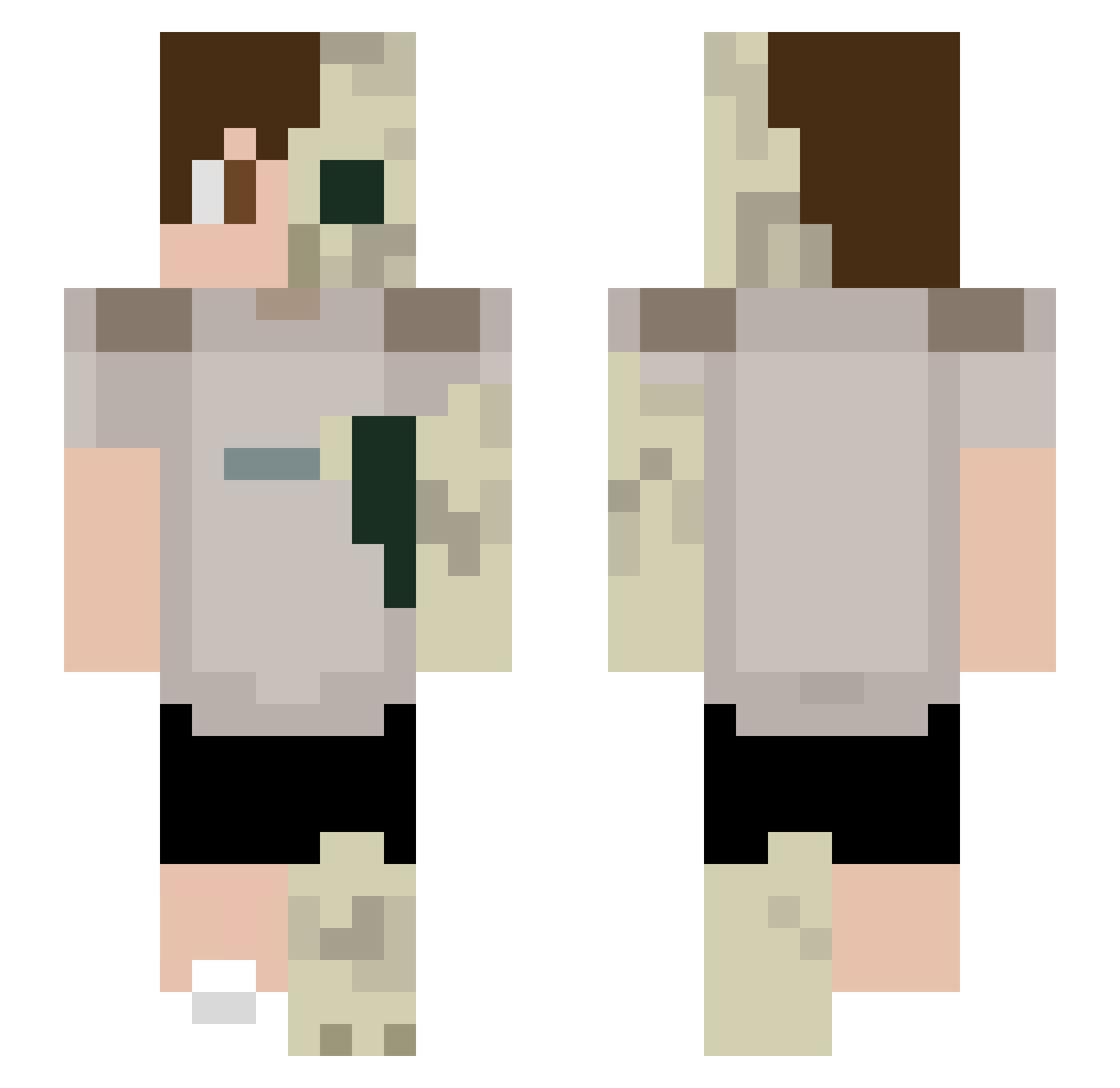 _TRXTER Minecraft skin, front and back view
