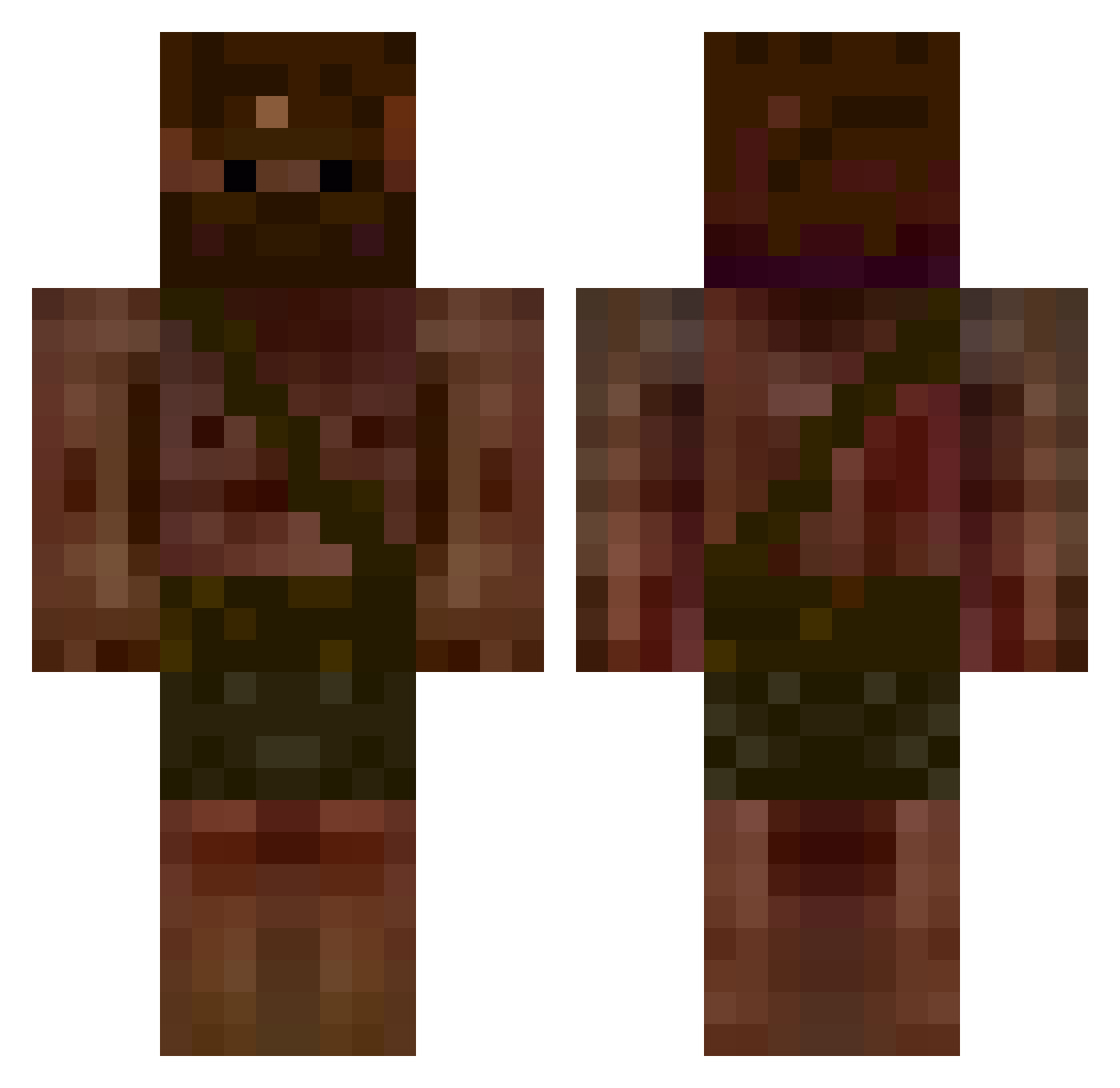 Ord Minecraft skin, front and back view