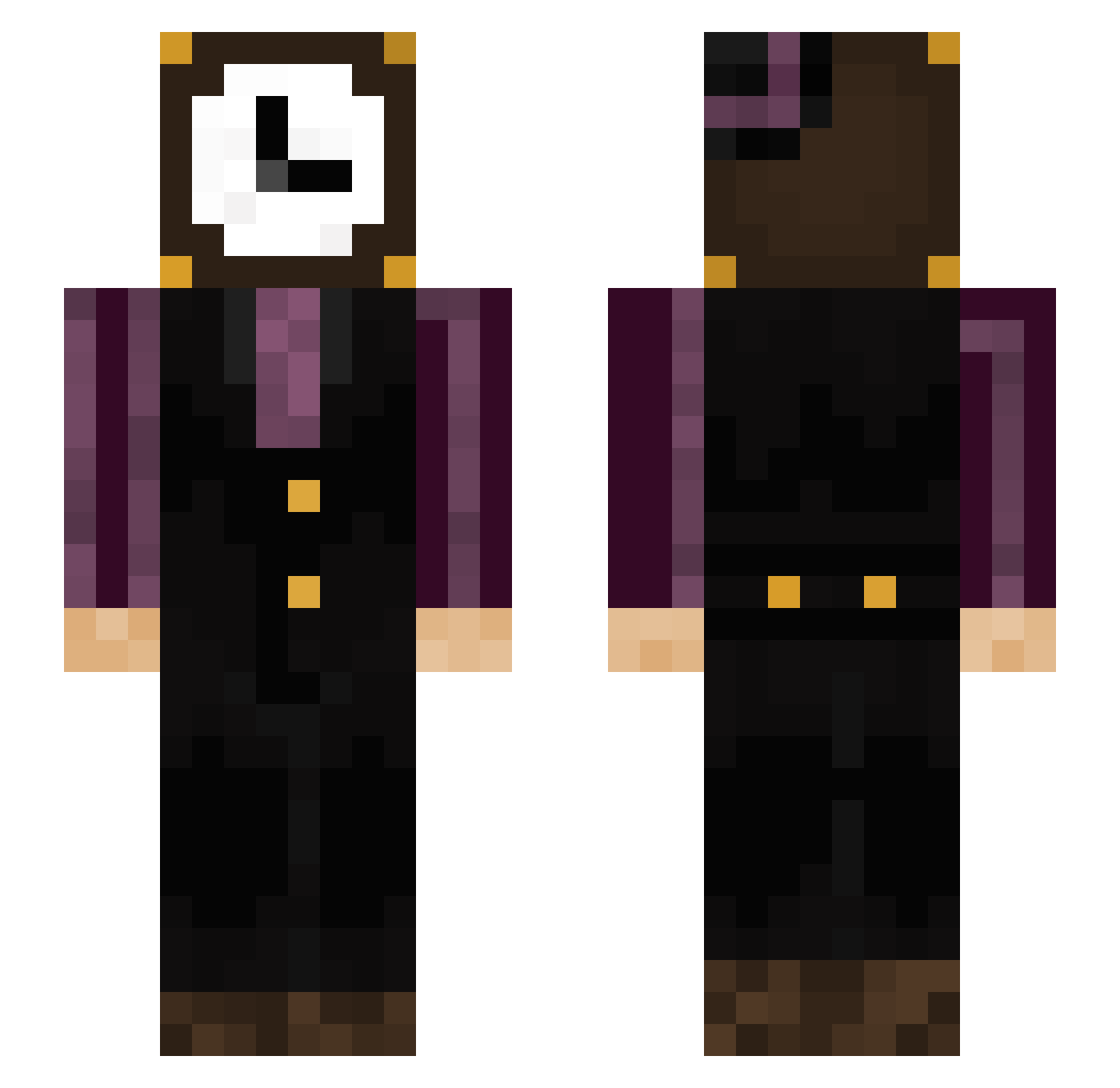 UhuruKarem Minecraft skin, front and back view