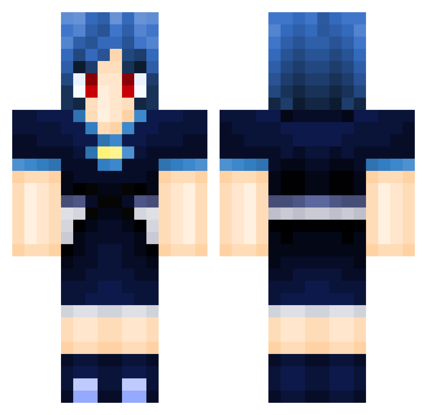 Sims_Lover2000 Minecraft skin, front and back view