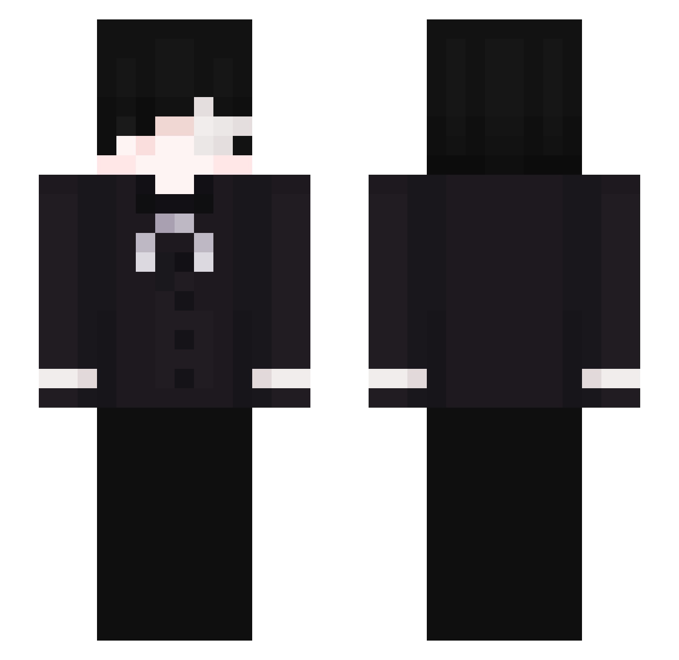 nomo_dic Minecraft skin, front and back view