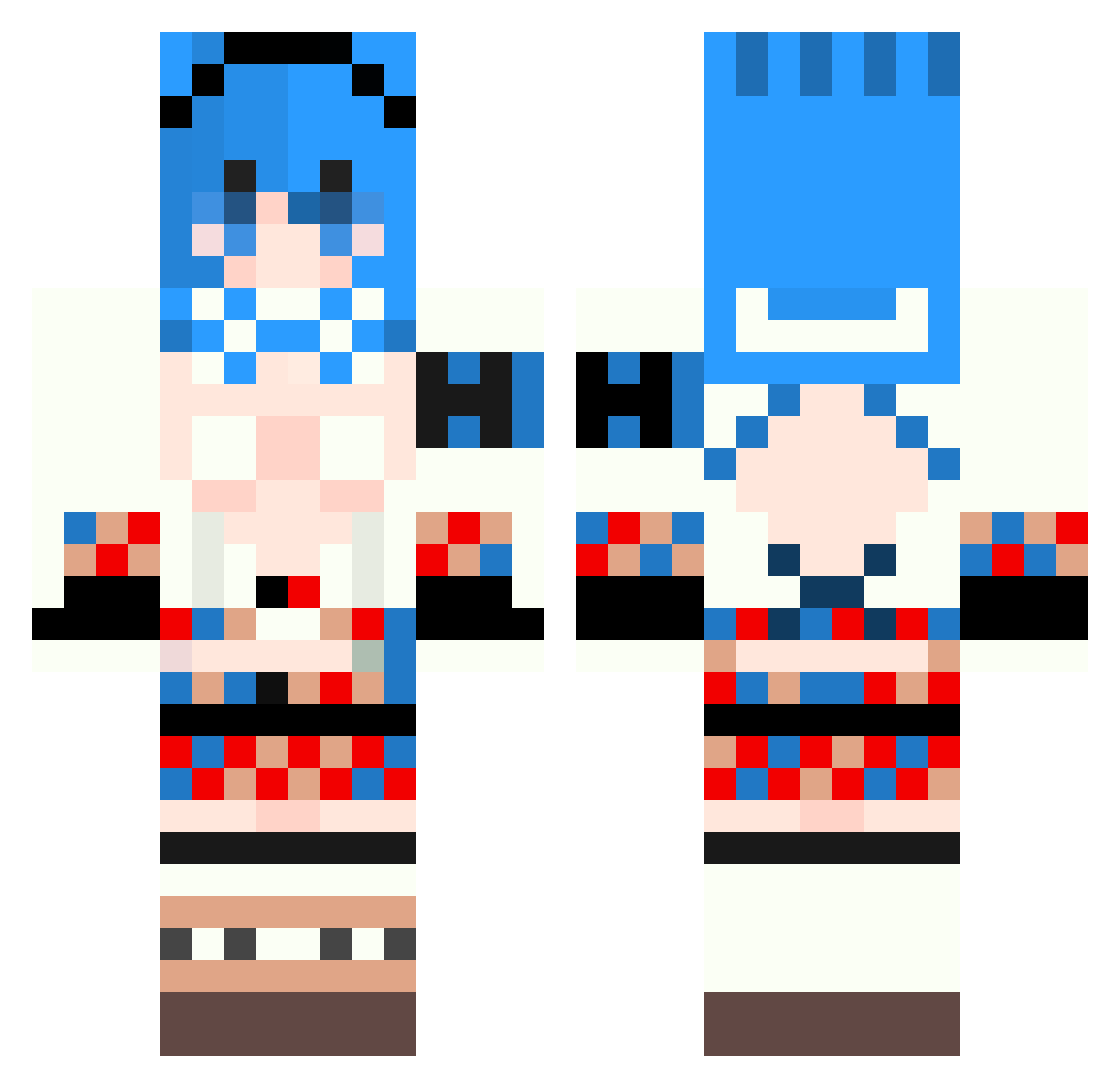 ARui03 Minecraft skin, front and back view