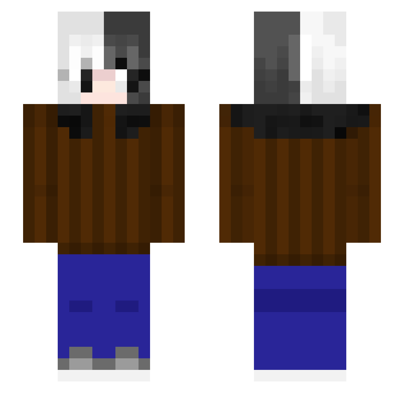 Cello_PCJ Minecraft skin, front and back view