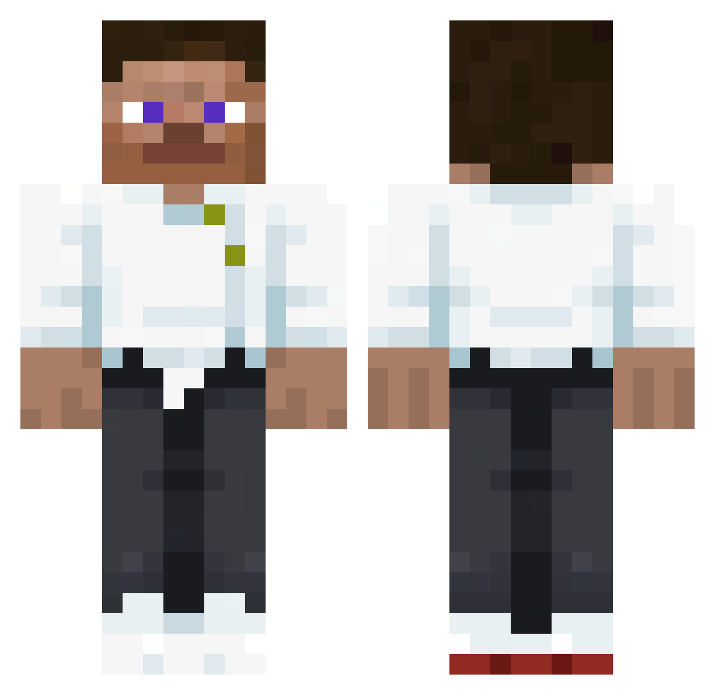 _Akkurone_ Minecraft skin, front and back view