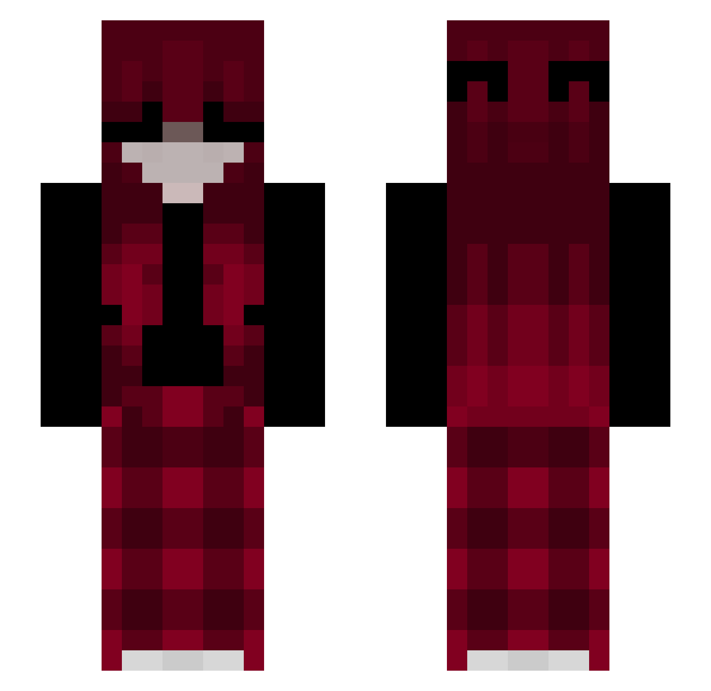 Xperion787 Minecraft skin, front and back view
