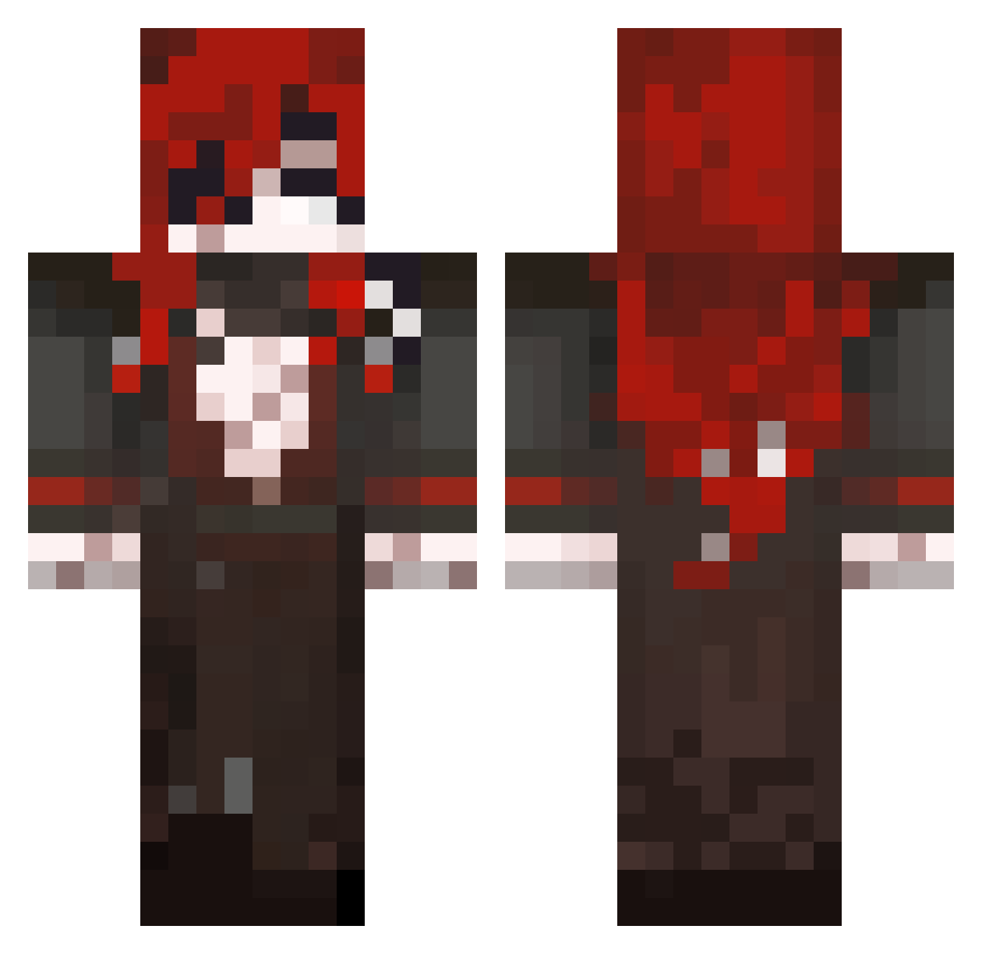 hambuk2 Minecraft skin, front and back view