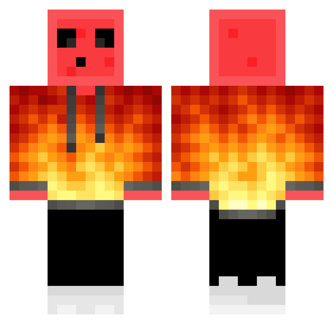redsauce_ Minecraft skin, front and back view