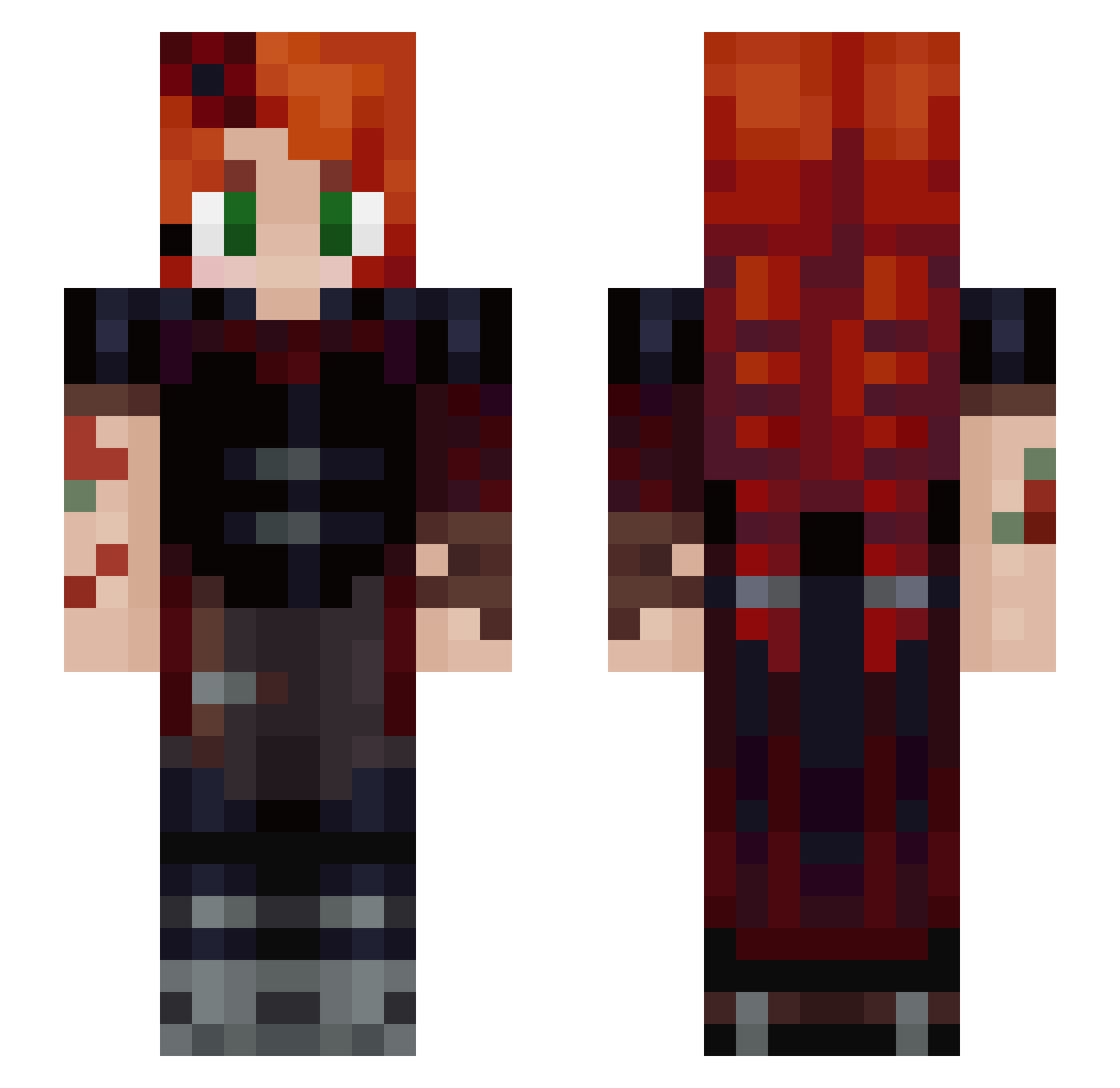 GeminiTay Minecraft skin, front and back view