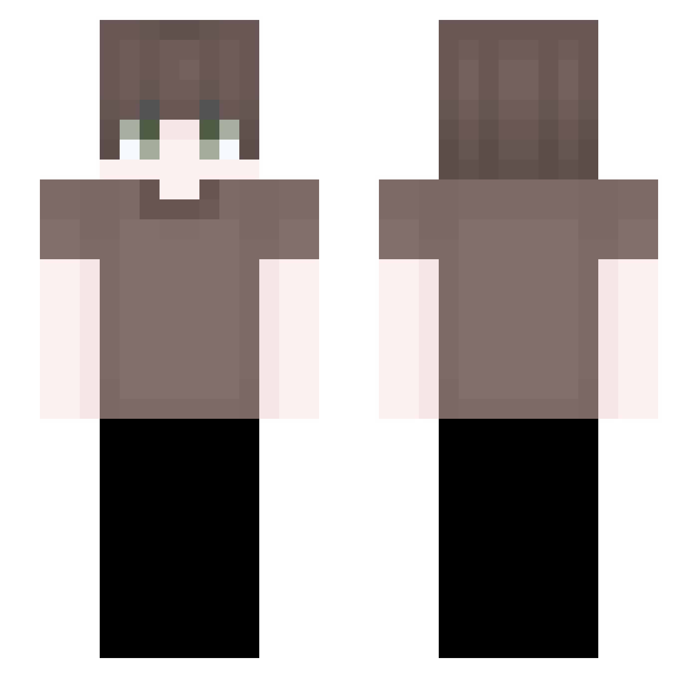 Feetfiend0 Minecraft skin, front and back view