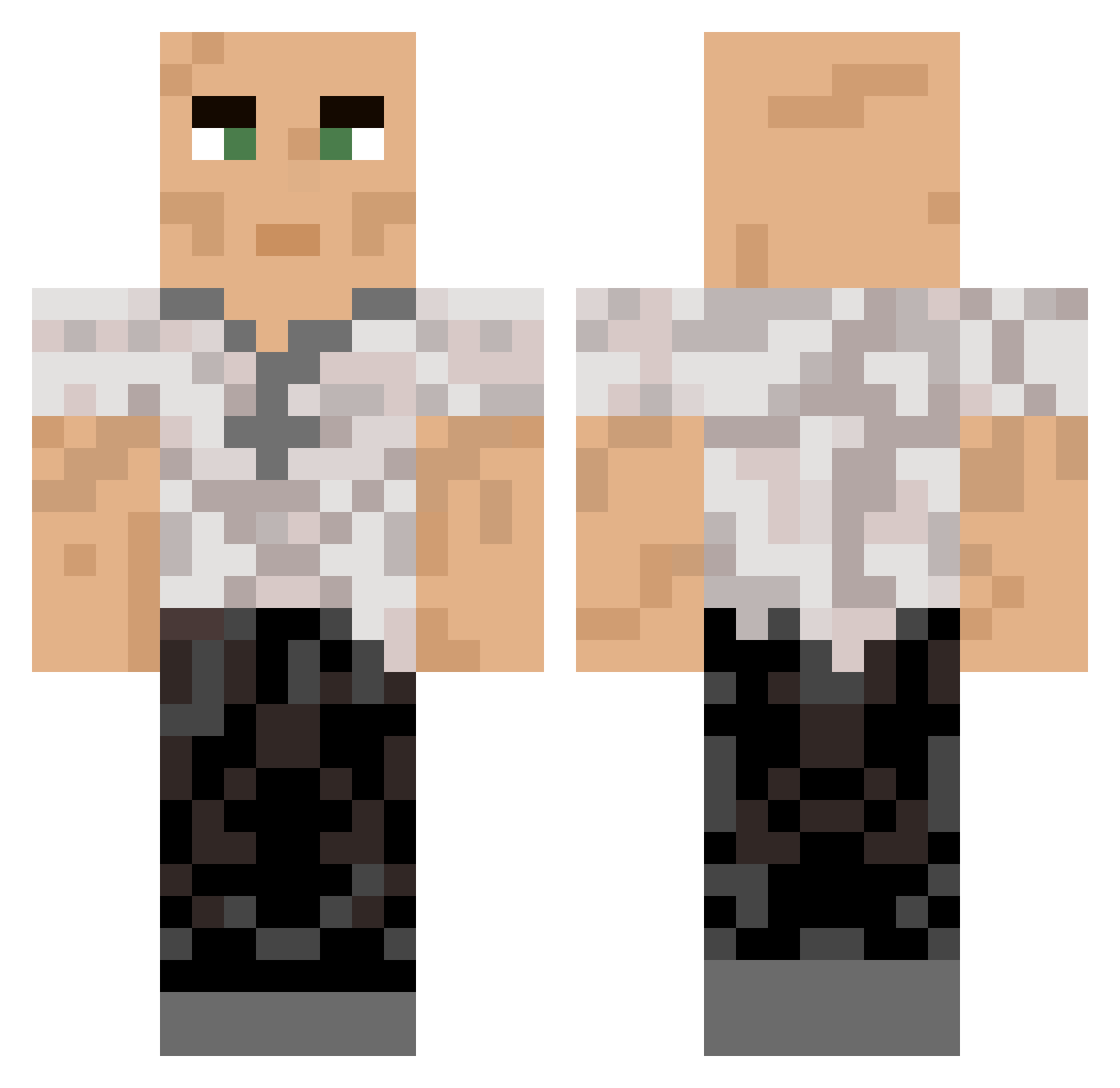 iPepe98 Minecraft skin, front and back view