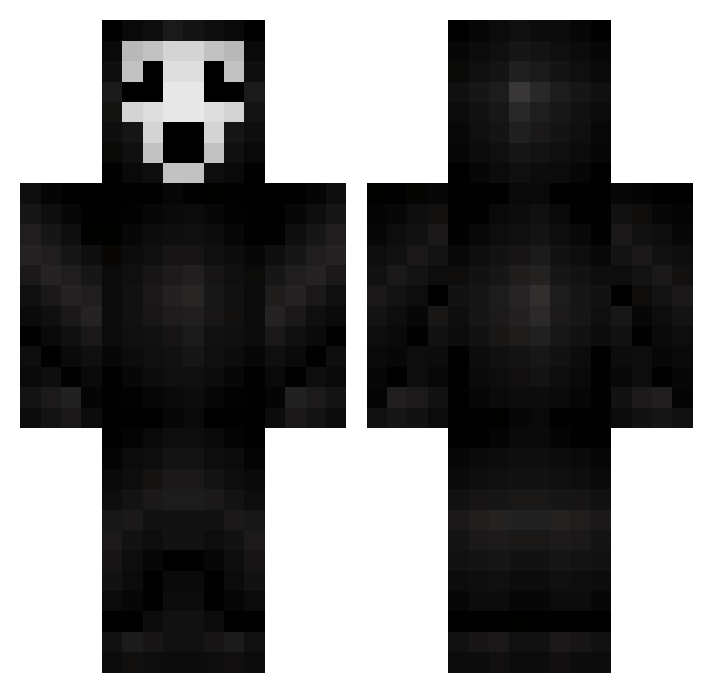 REG_HuiBuh Minecraft skin, front and back view