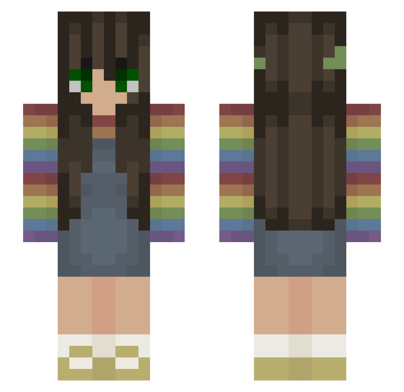 yddam Minecraft skin, front and back view
