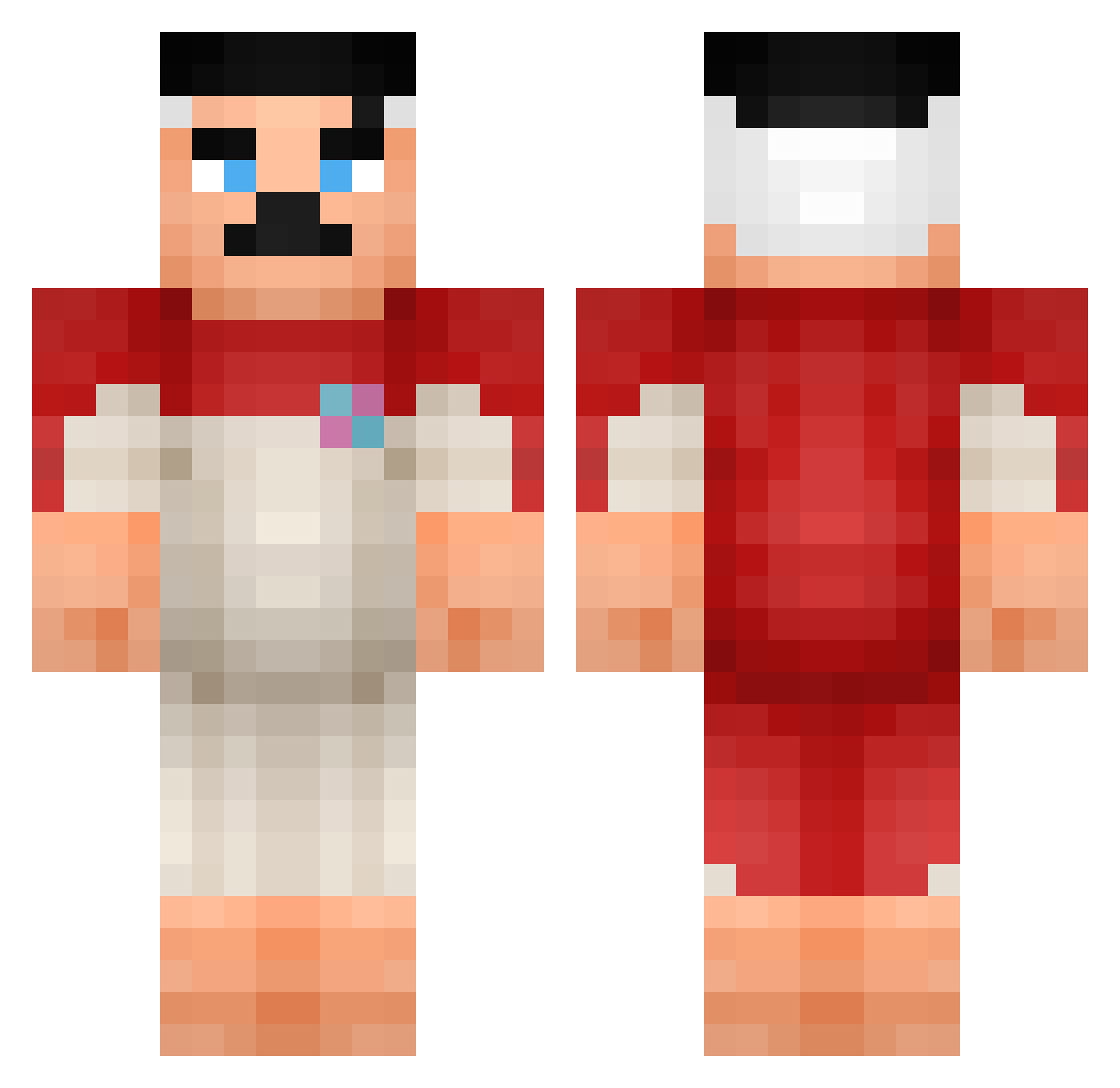 PPma69 Minecraft skin, front and back view