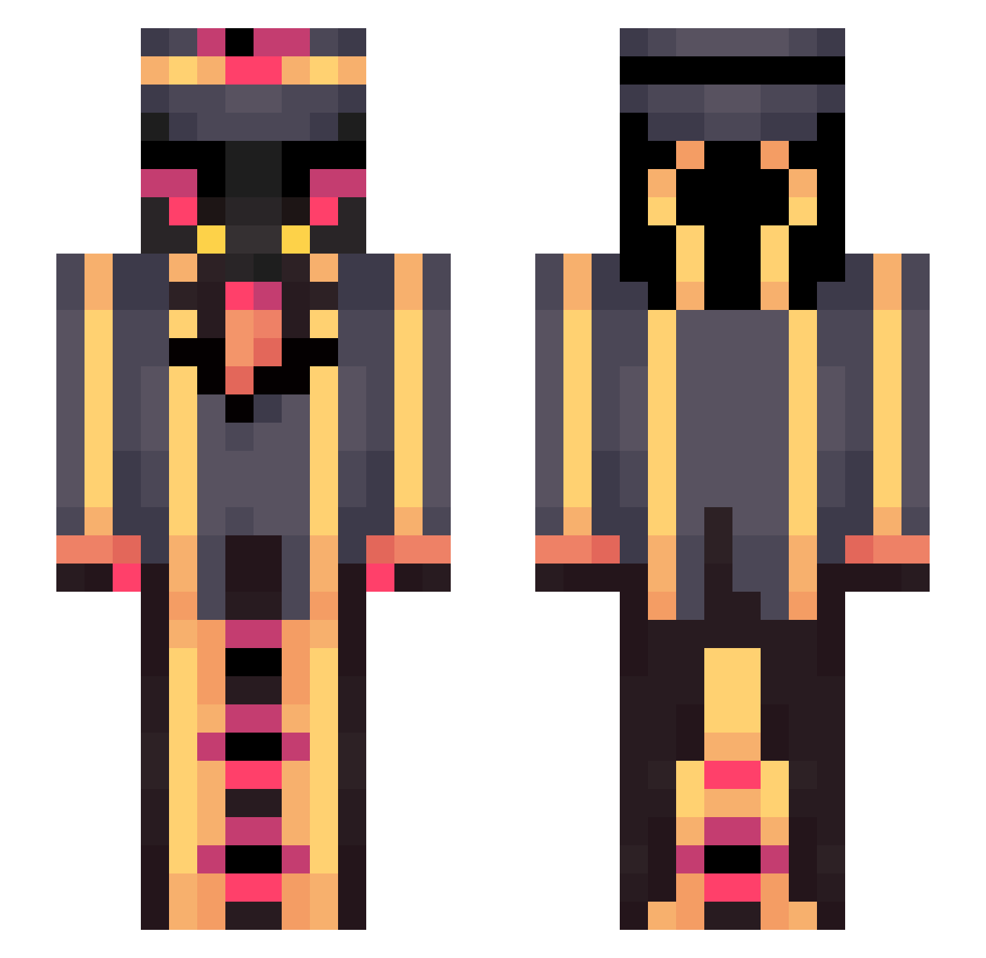 xXMasterFnaf33Xx Minecraft skin, front and back view