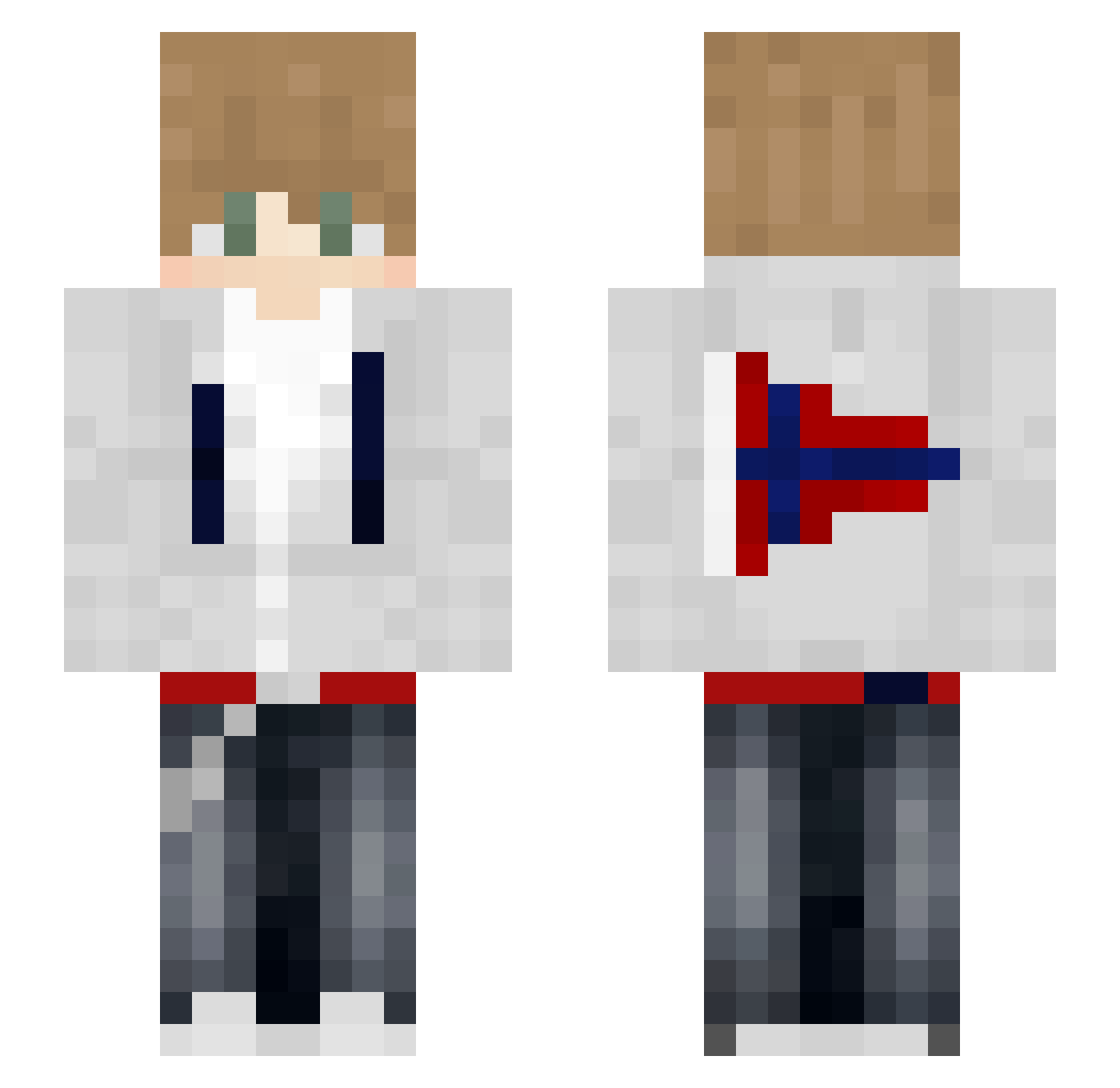 Dantuu_ Minecraft skin, front and back view