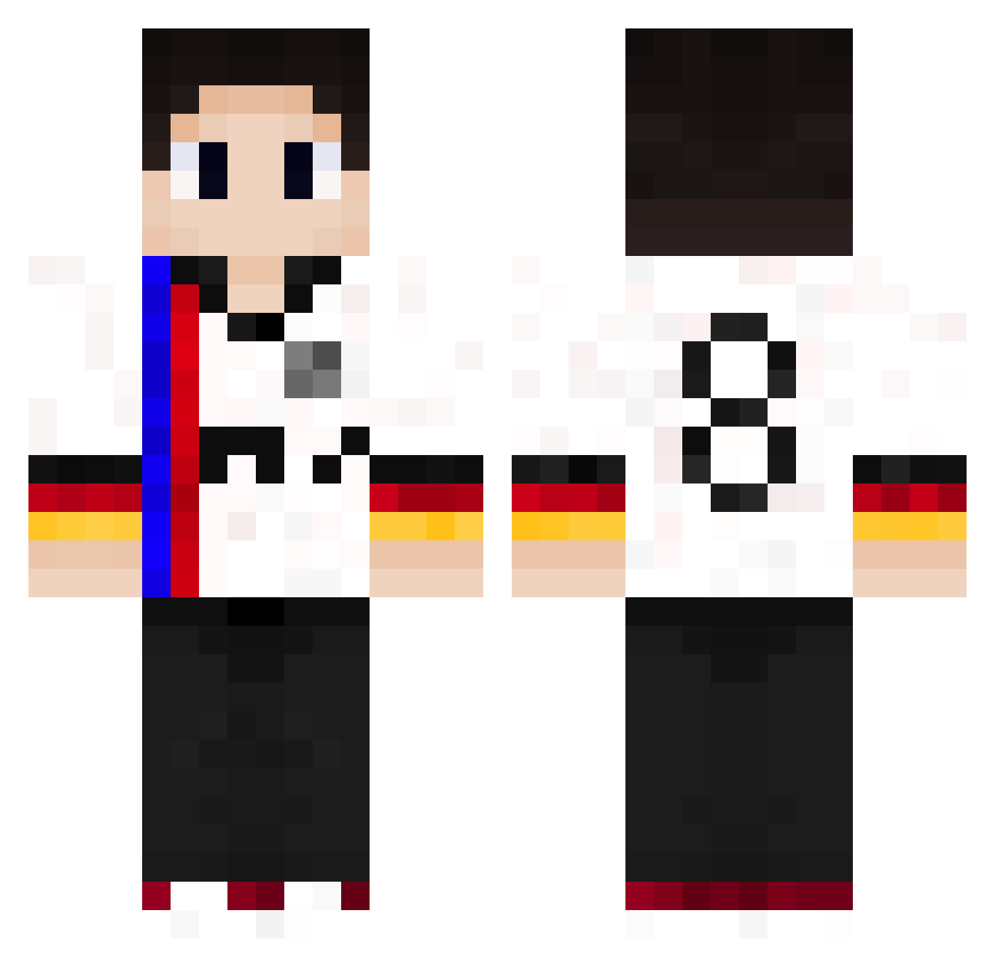 bennet2011w Minecraft skin, front and back view