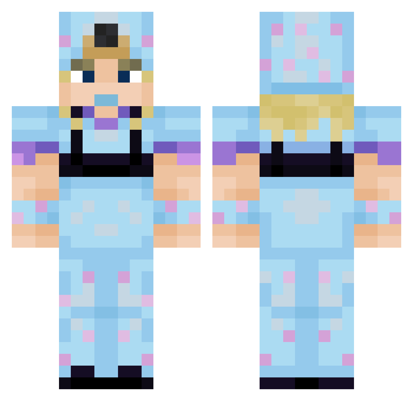 delfdoogan Minecraft skin, front and back view