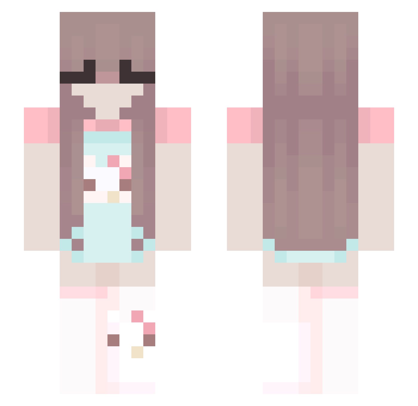 hellokittyfan49 Minecraft skin, front and back view