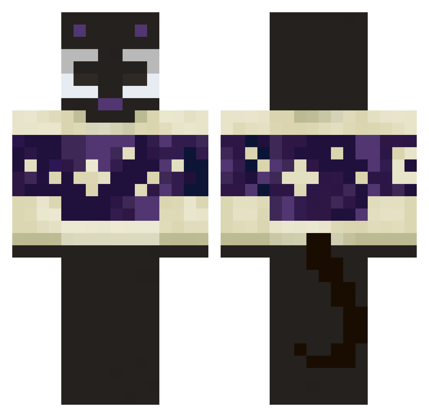 appleman7738 Minecraft skin, front and back view