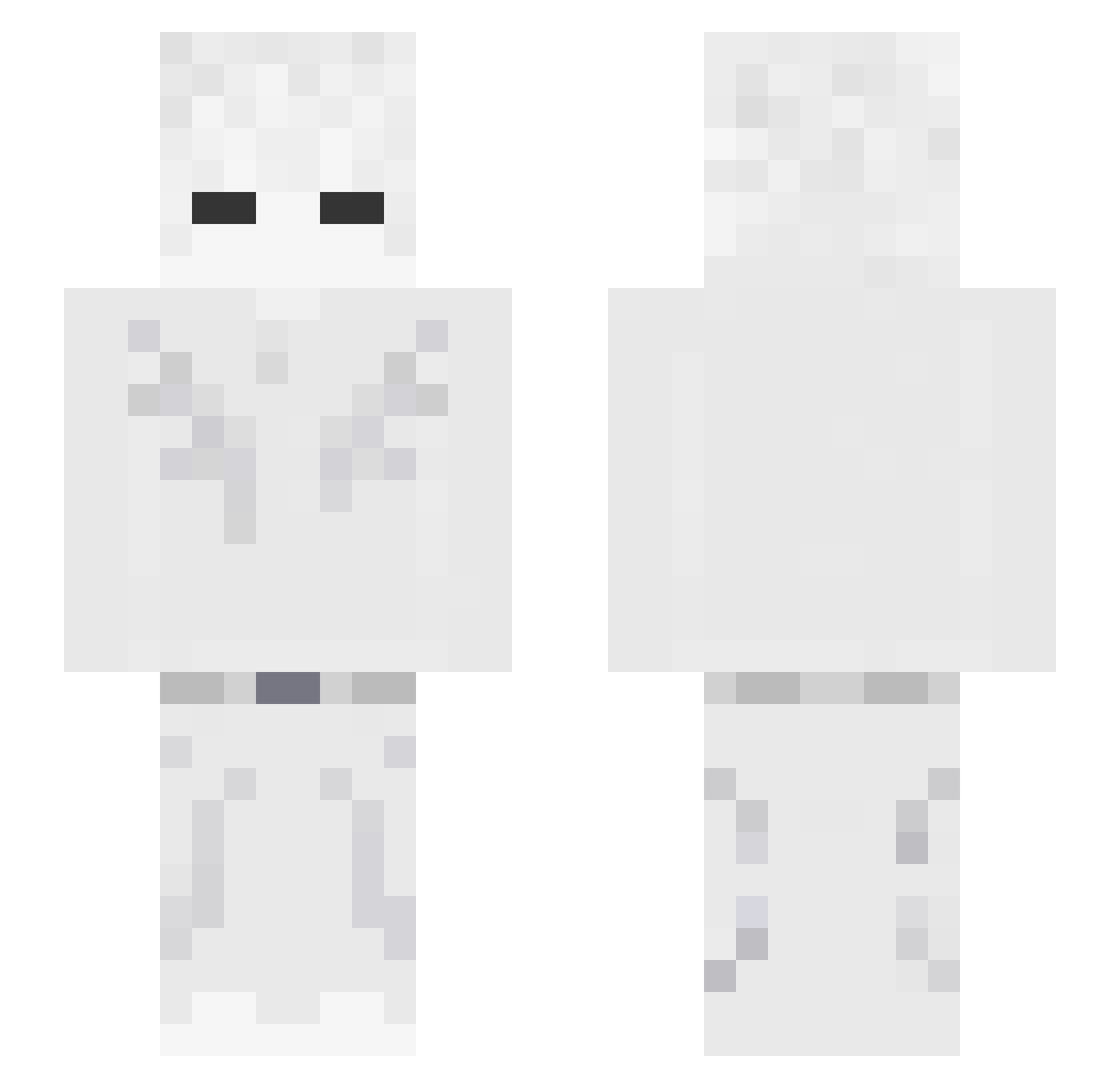 AllChanged Minecraft skin, front and back view