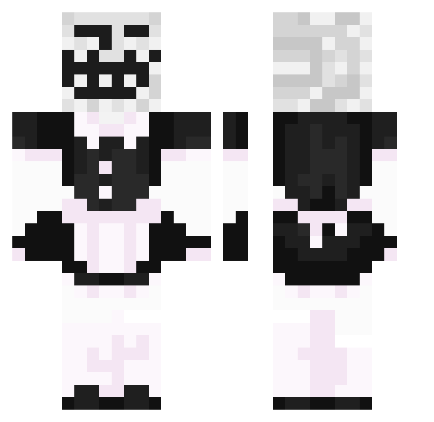 Lokibrrr Minecraft skin, front and back view