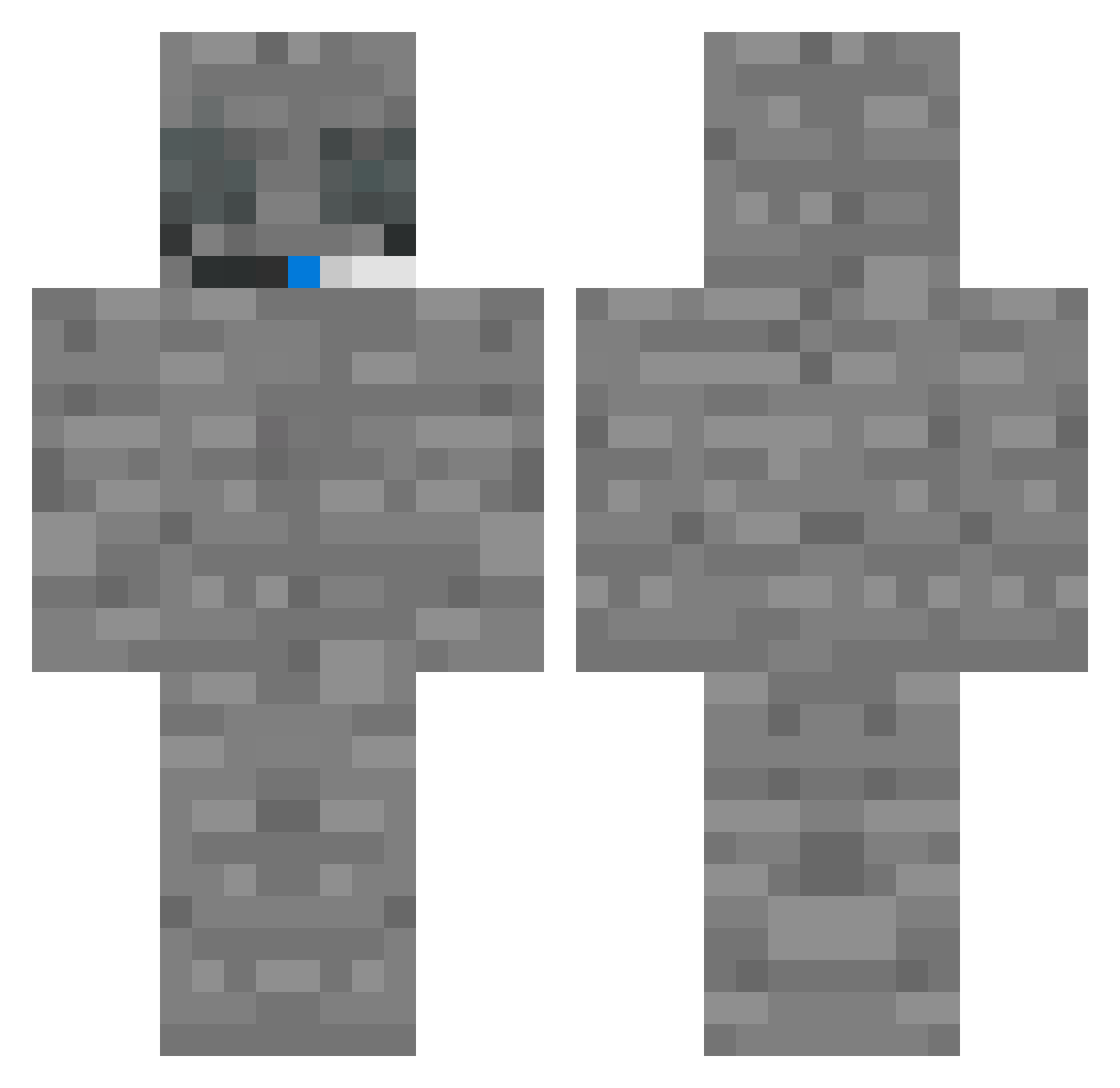7vny Minecraft skin, front and back view