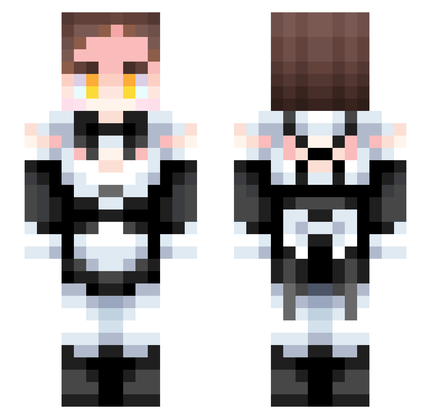 roach271 Minecraft skin, front and back view