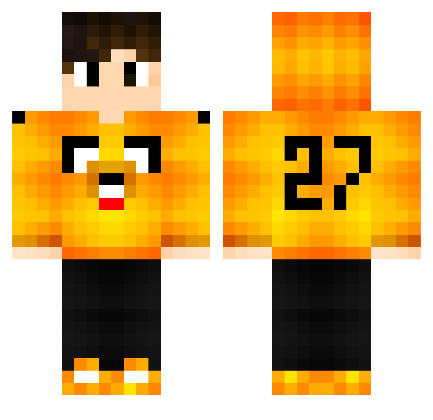27NOODVN Minecraft skin, front and back view