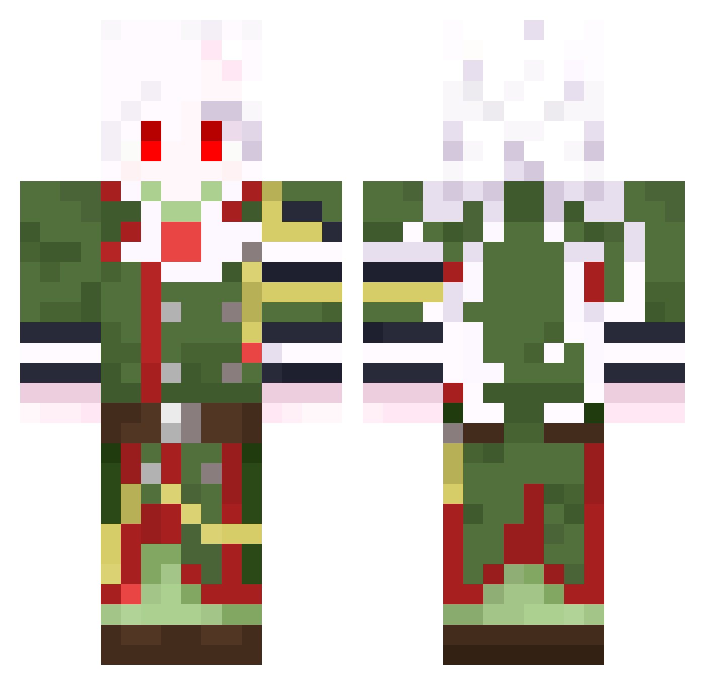 Speachie Minecraft skin, front and back view