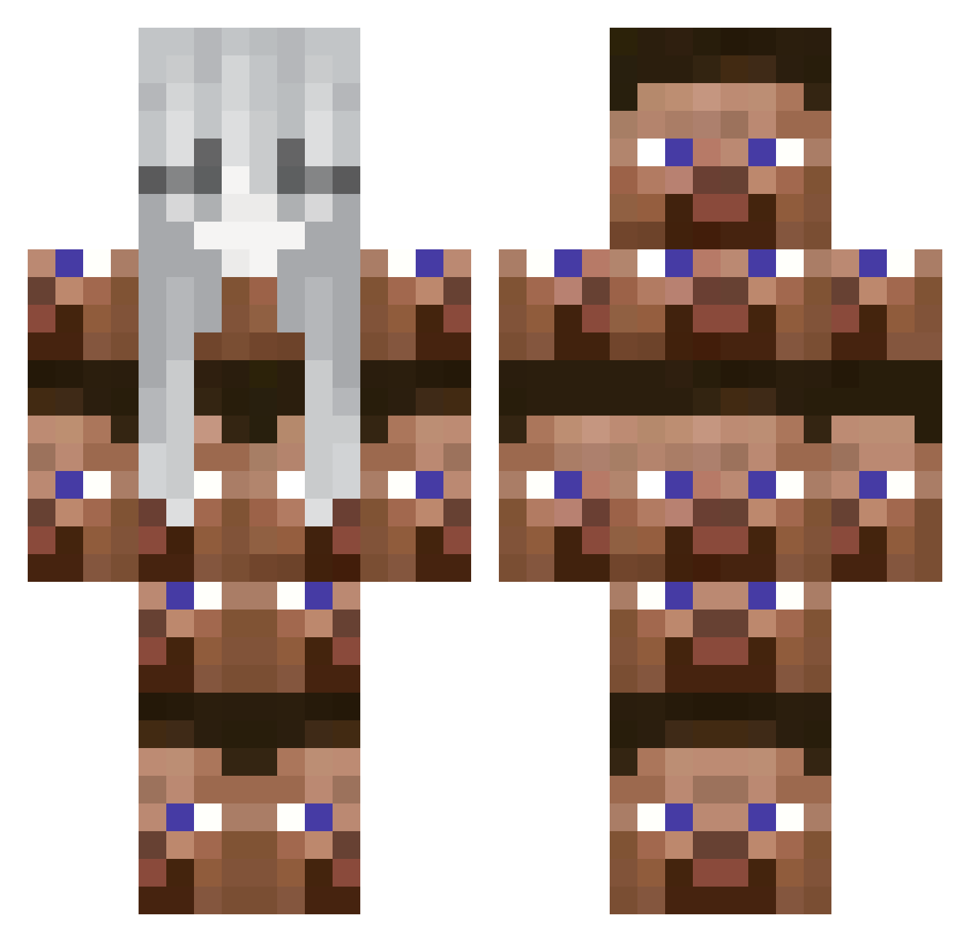 isao_201 Minecraft skin, front and back view
