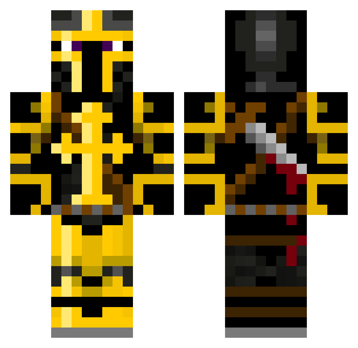 _Sworne Minecraft skin, front and back view