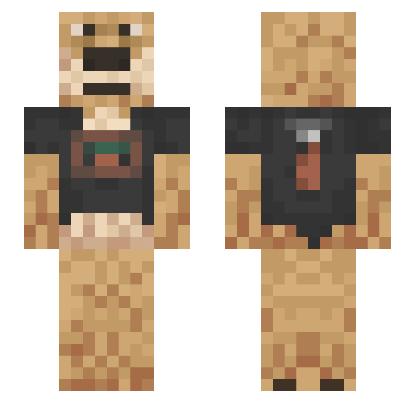 Lagginnnn Minecraft skin, front and back view
