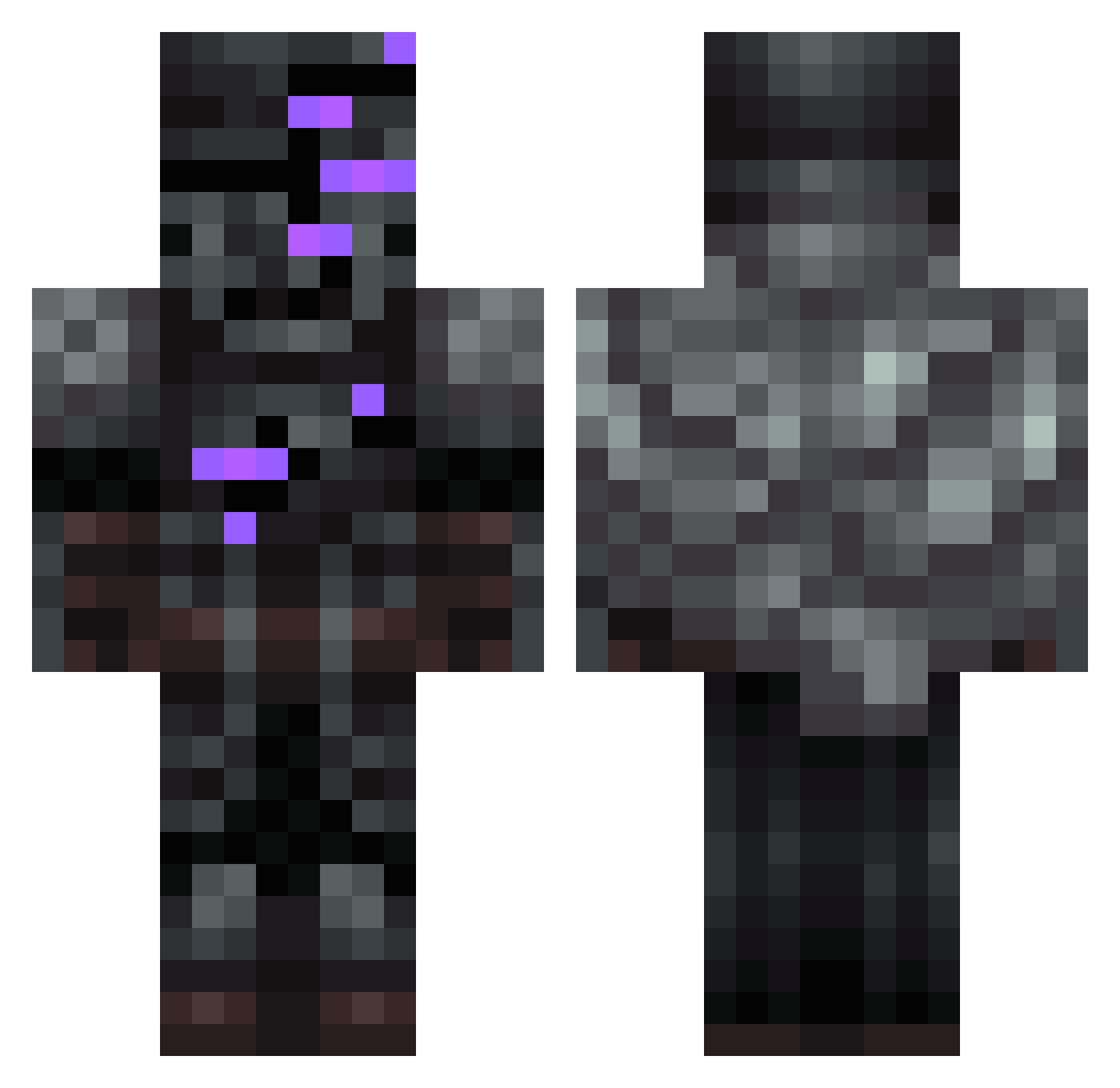 something_ananas Minecraft skin, front and back view