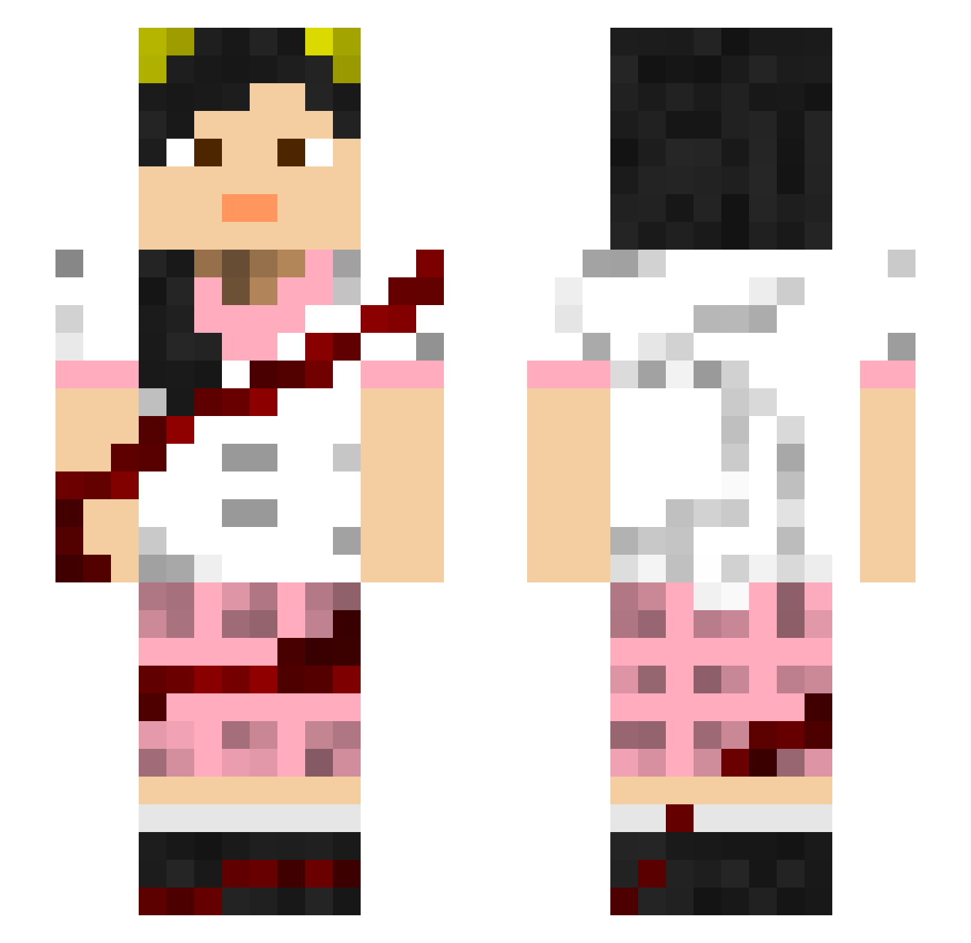 sainthanan Minecraft skin, front and back view