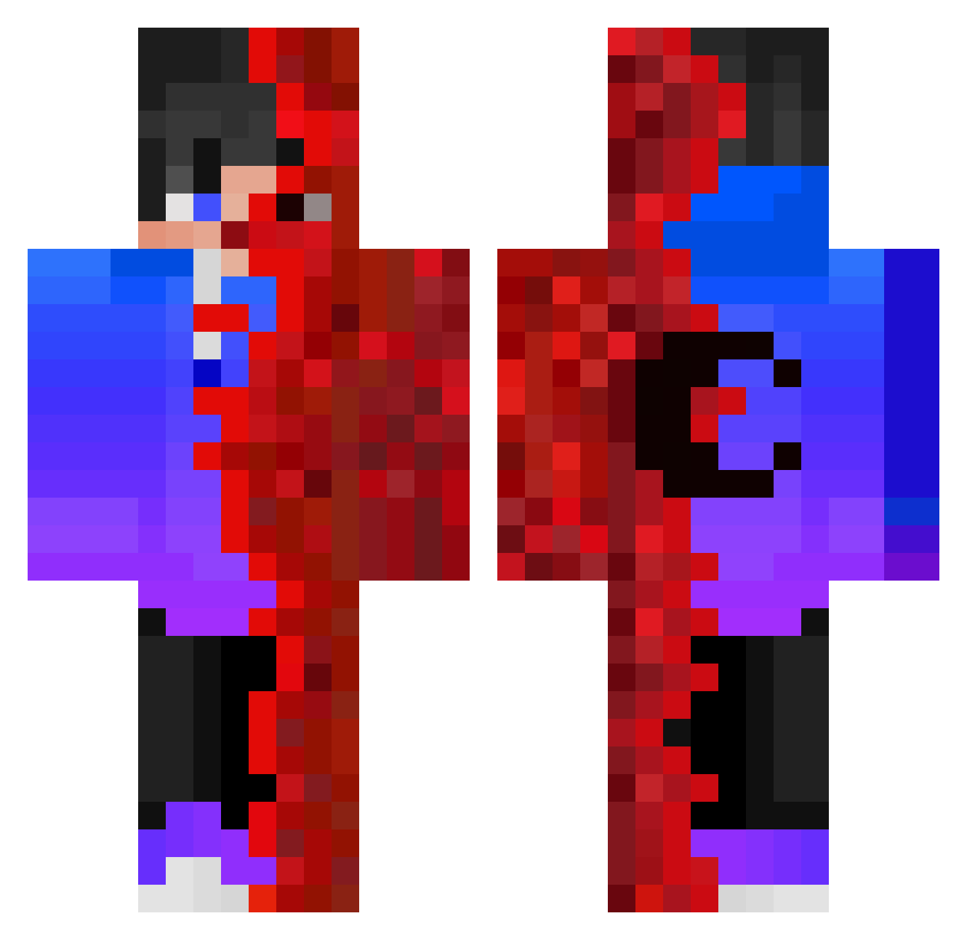 J0natt Minecraft skin, front and back view