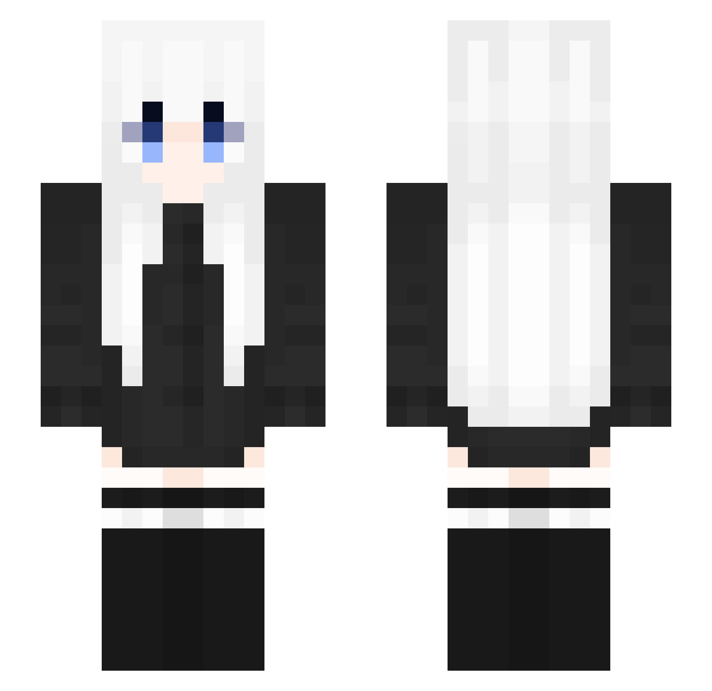 WitchElanian Minecraft skin, front and back view