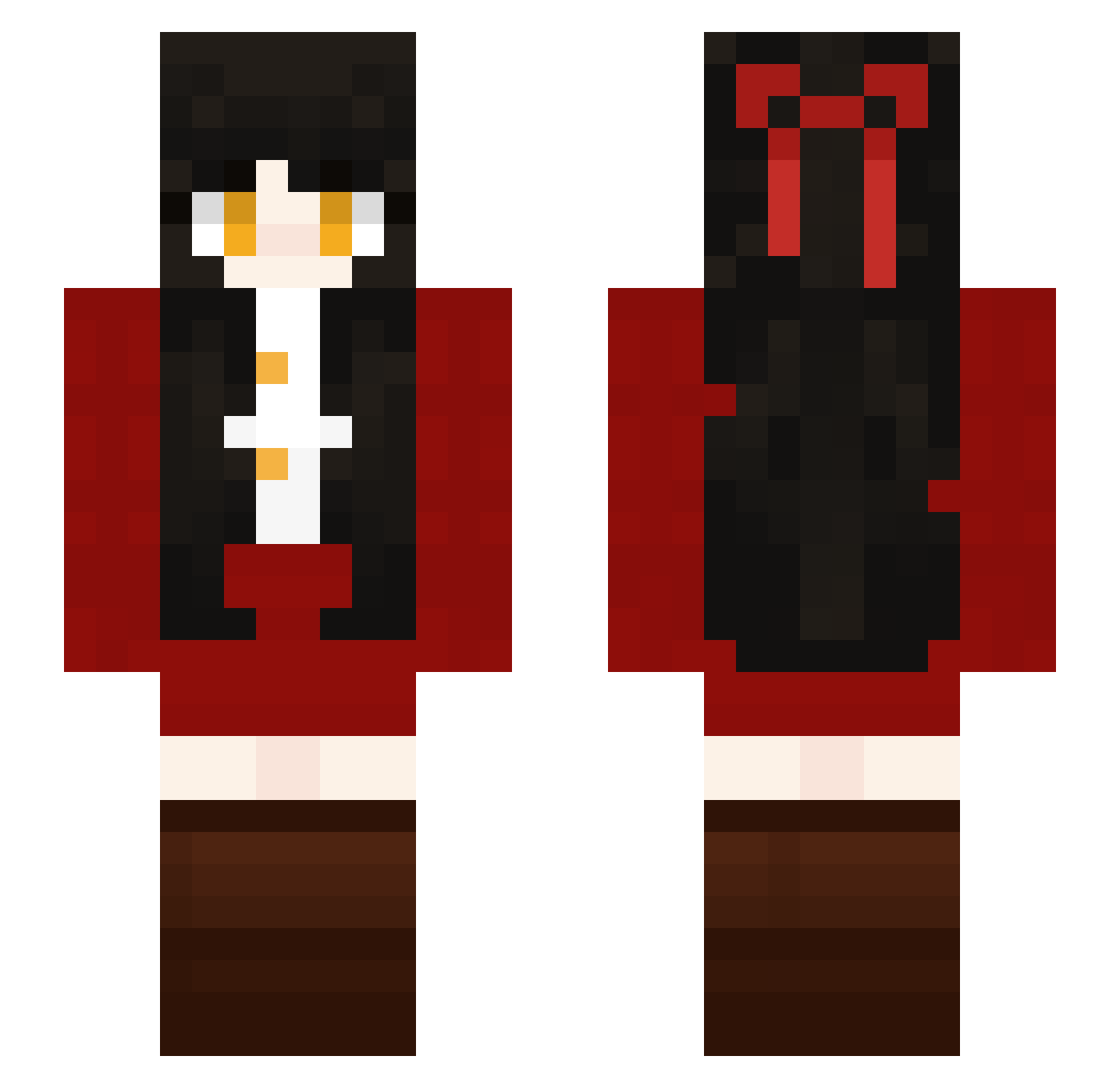 Yumi_owo0215 Minecraft skin, front and back view